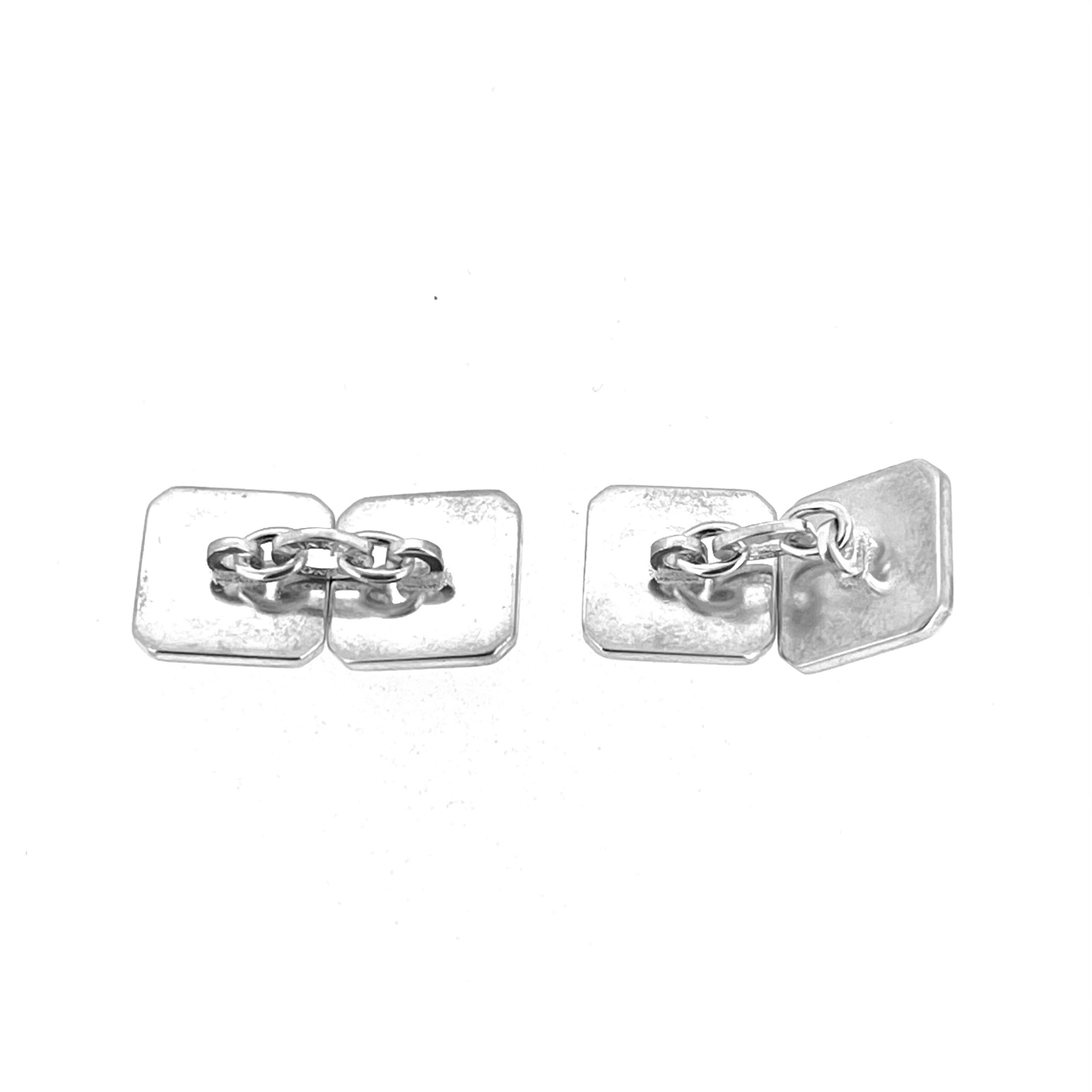 Vintage square chain cufflinks by Links of London in sterling silver