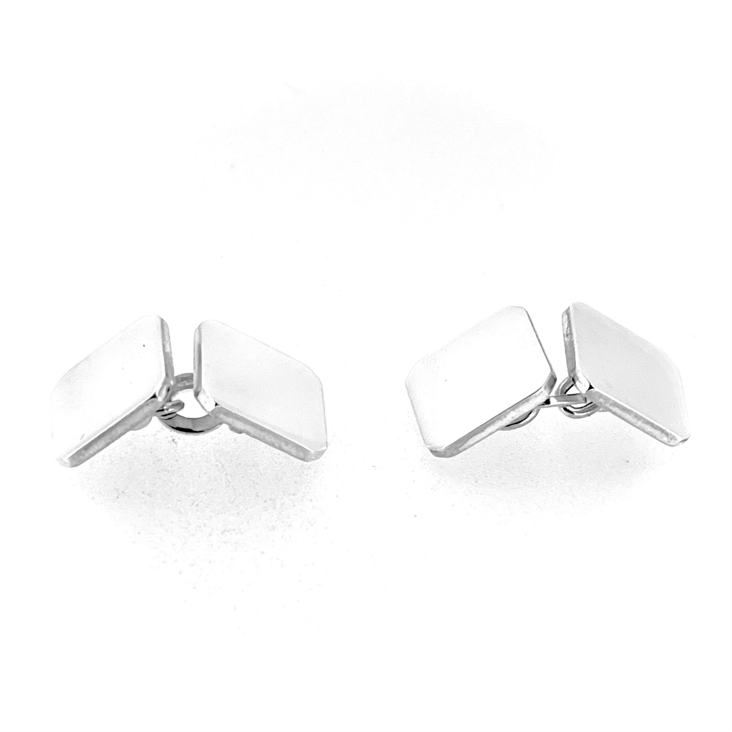 Square front and back sterling silver cufflinks by Links of London