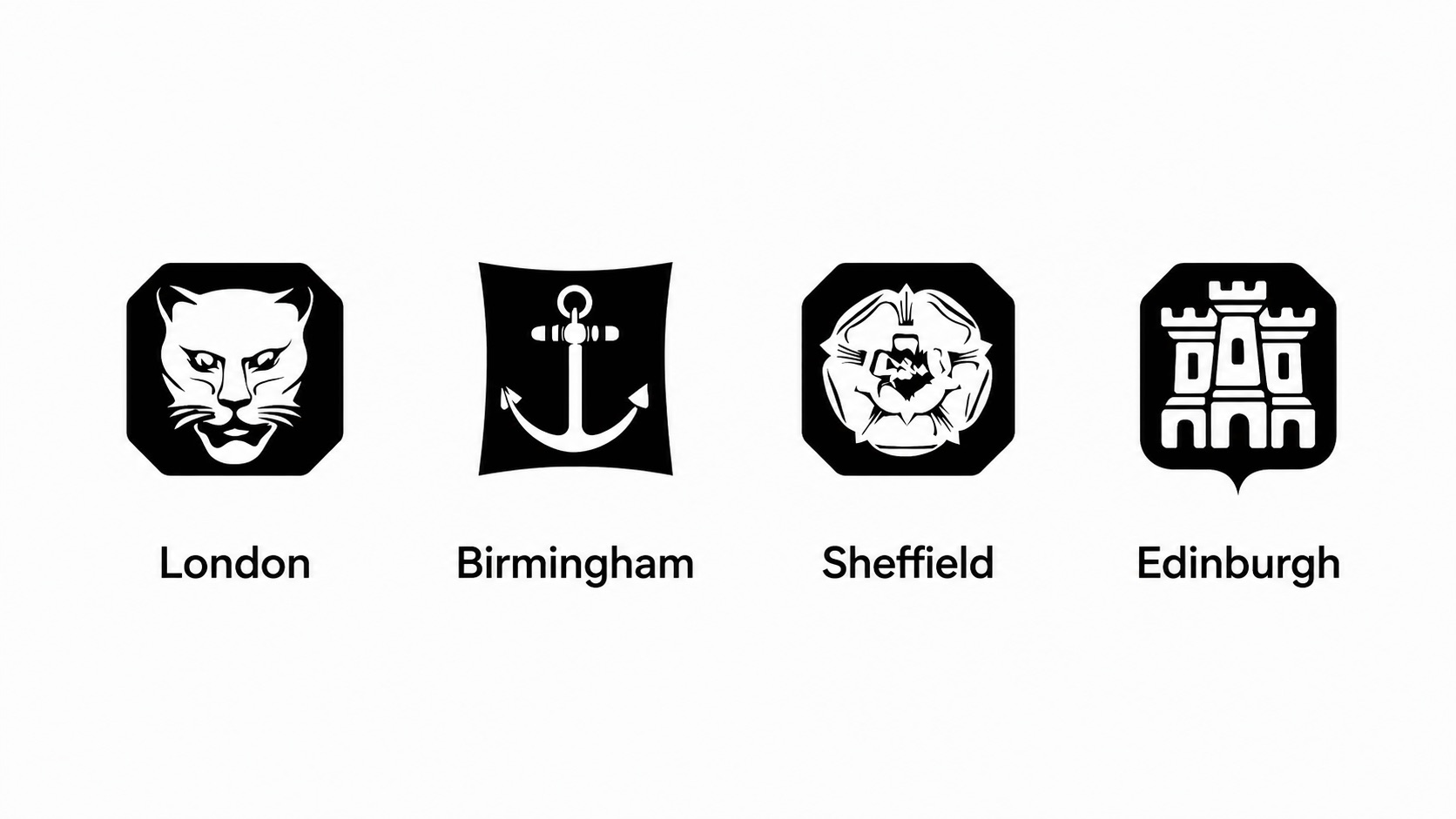 Heraldic symbols of UK cities