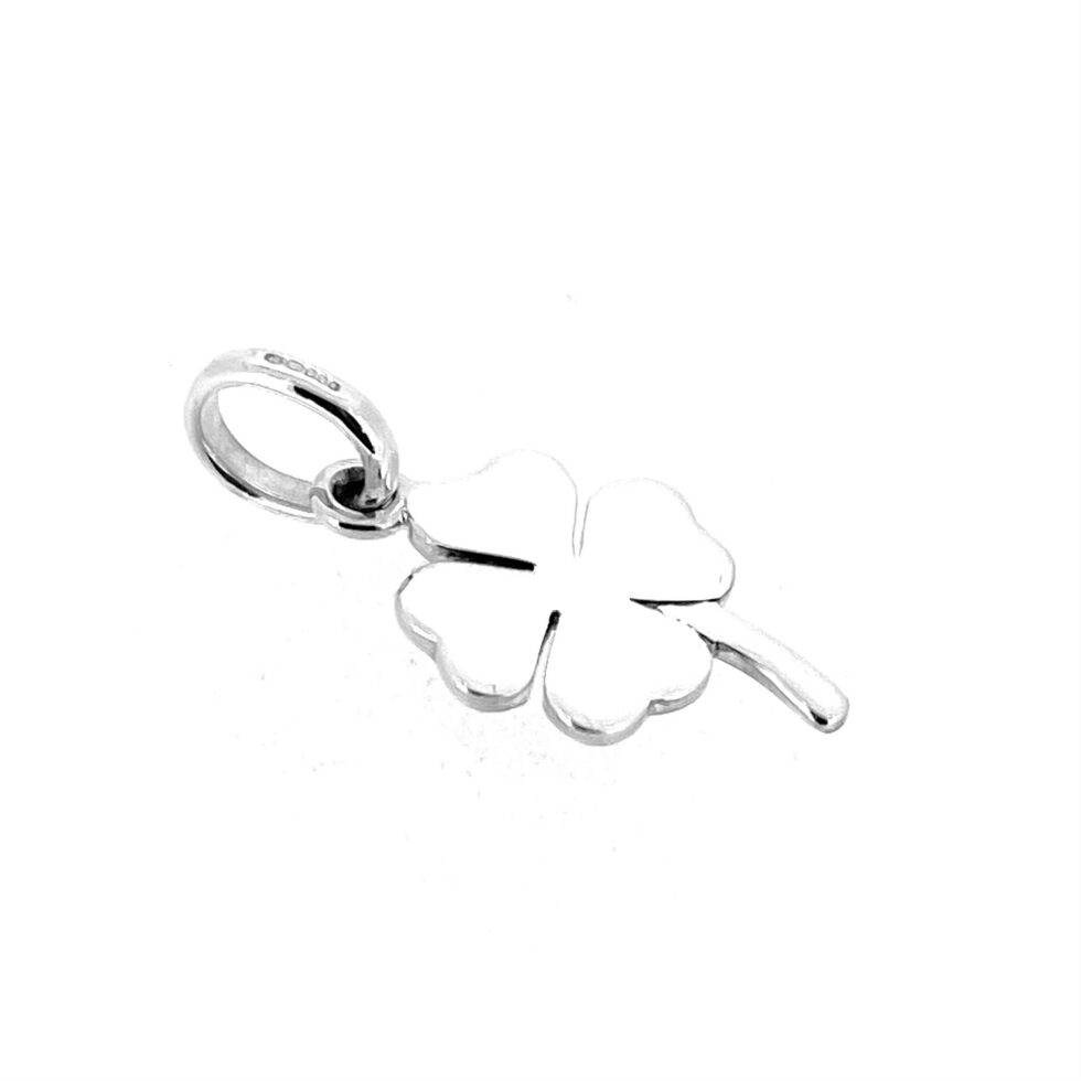 Vintage Links of London sterling silver four leaf clover charm