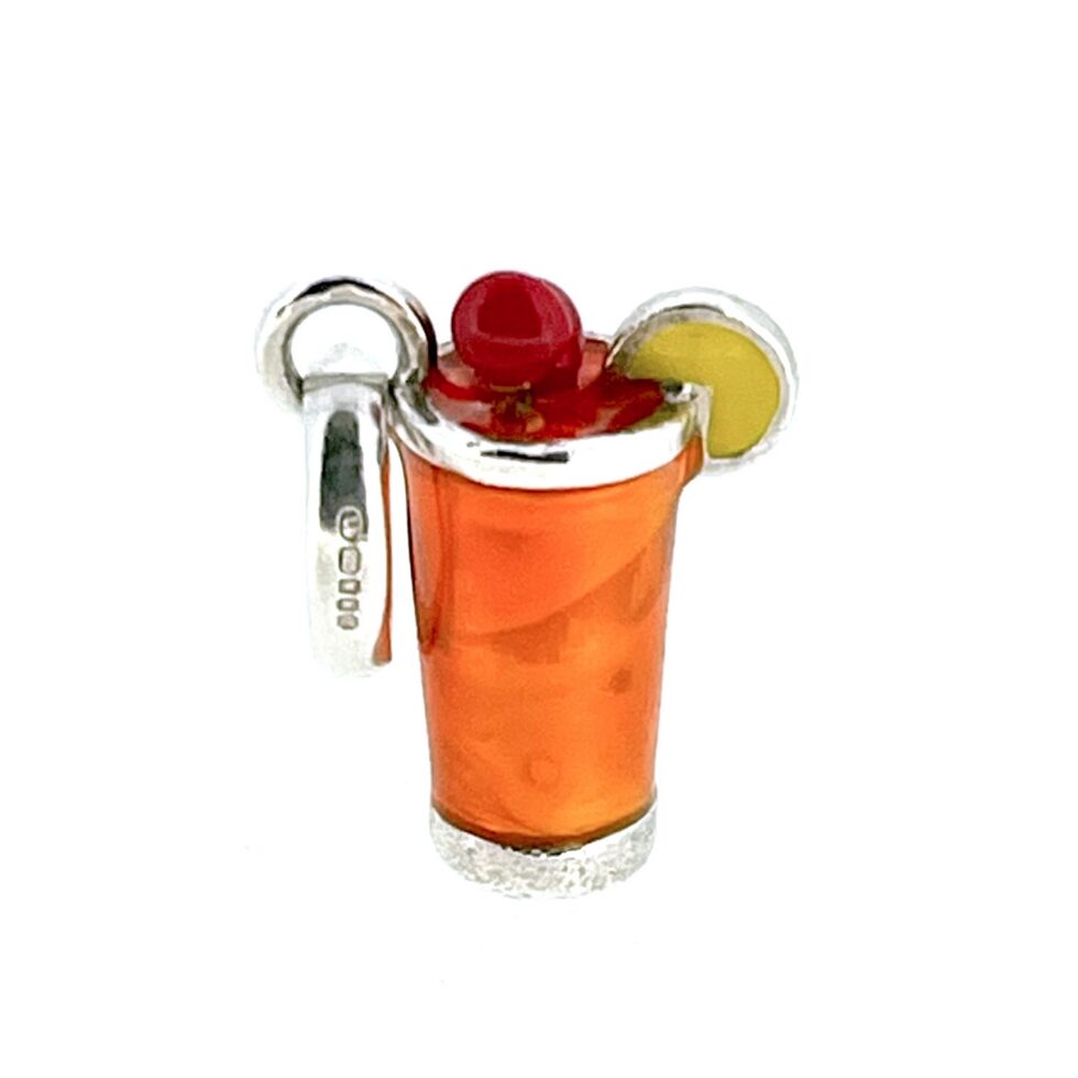 Links of London enamel drink charm with citrus slice detail