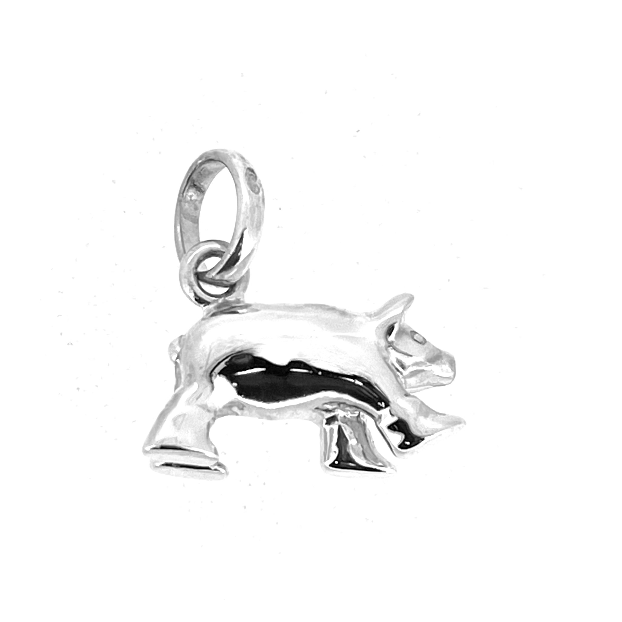 Vintage Links of London Pig in Boots Charm sterling silver
