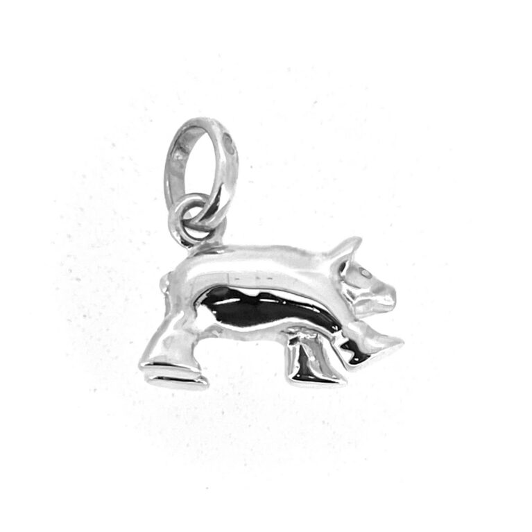 Pig in Boots Charm with standard oval bail