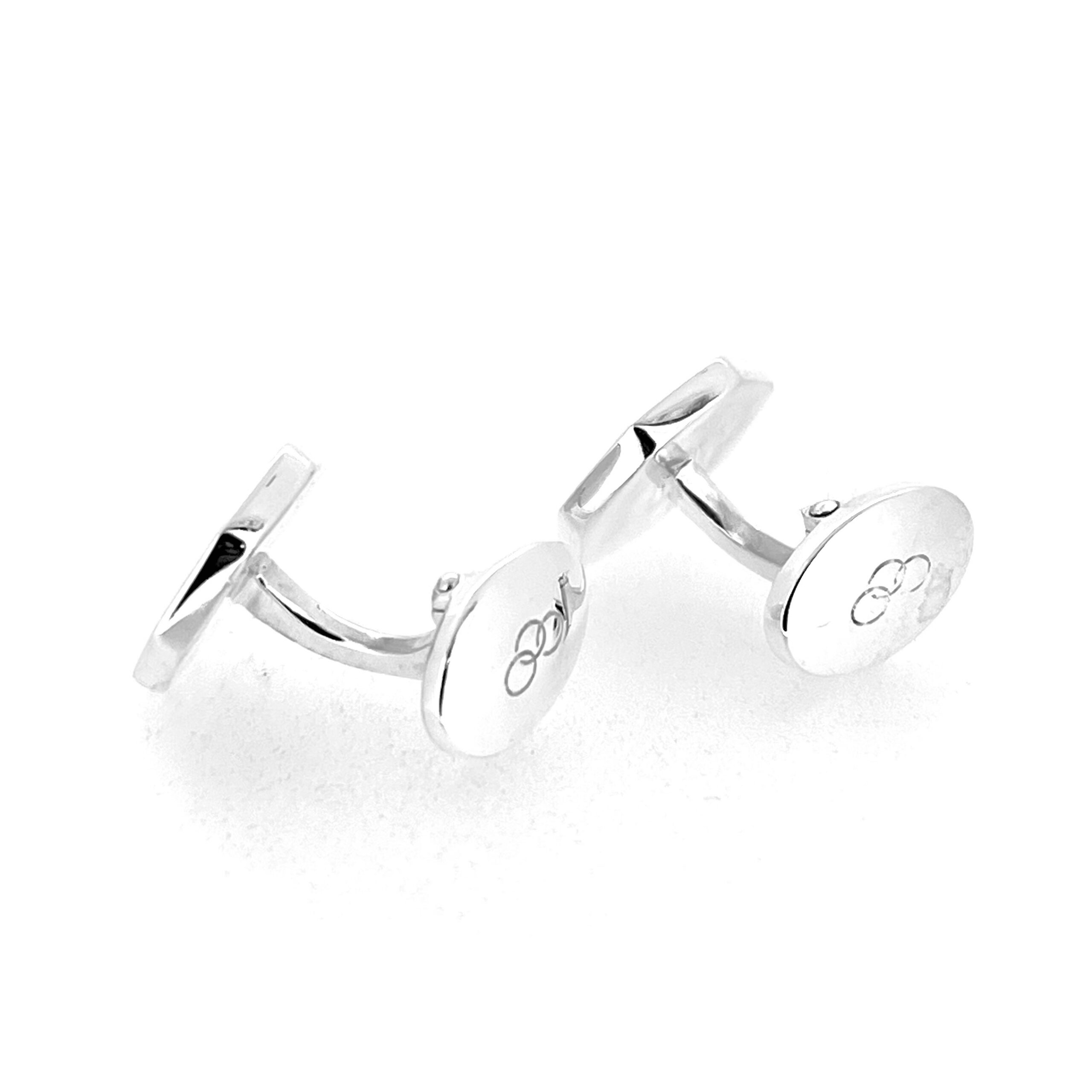 Seven sided sterling silver pound coin cufflinks