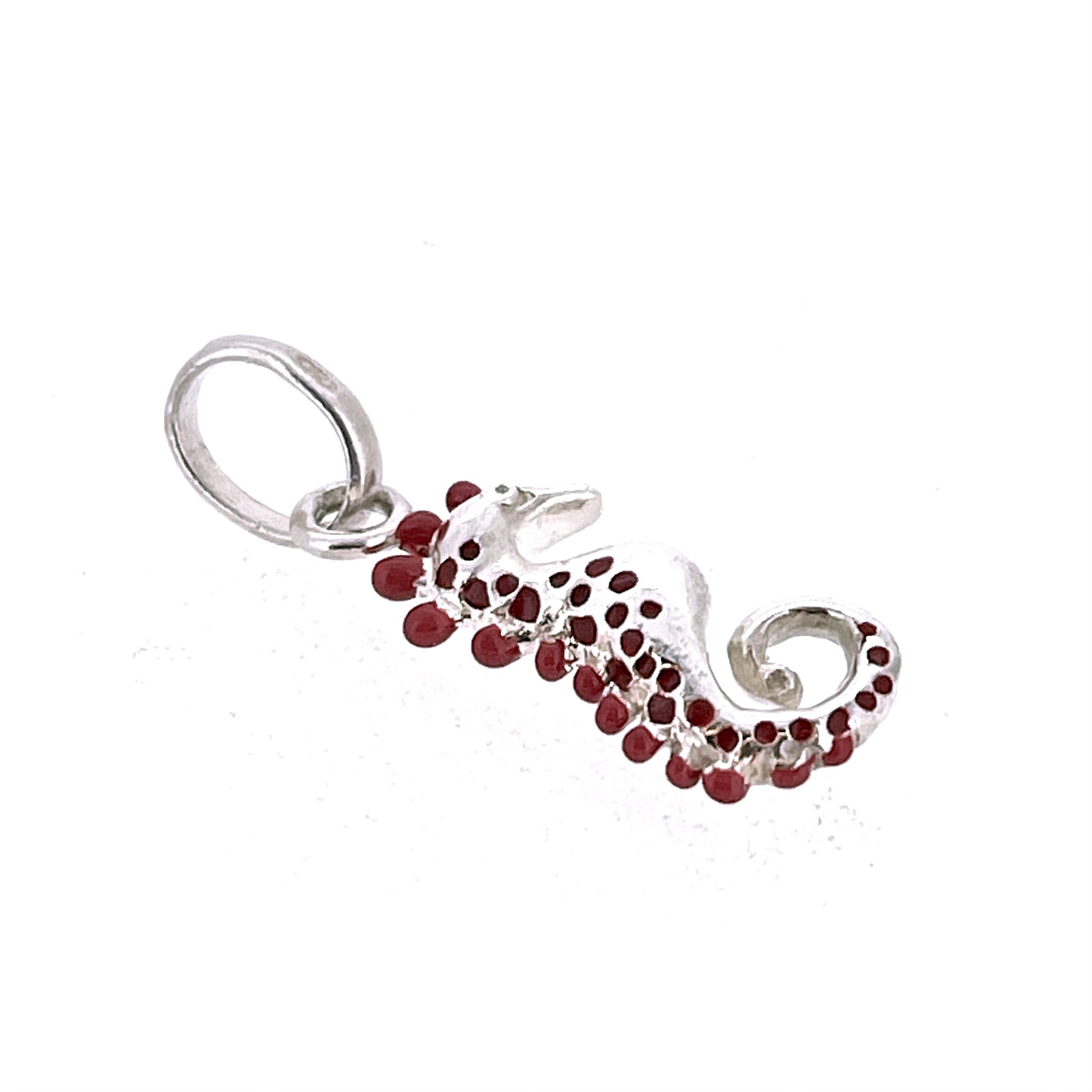 Hallmarked Links of London seahorse charm with curled tail