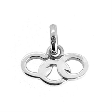 Vintage Links of London Three Rings Logo Charm sterling silver
