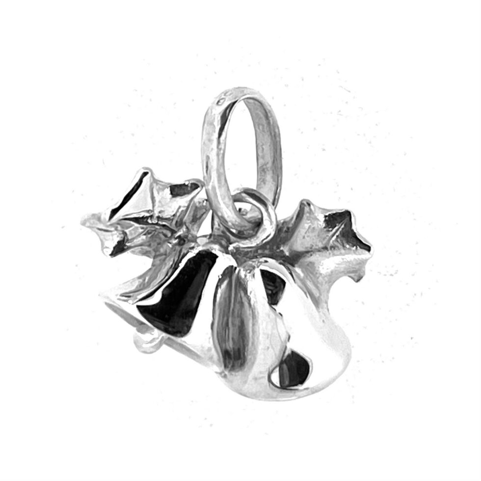 Vintage silver bells and holly charm by Links of London