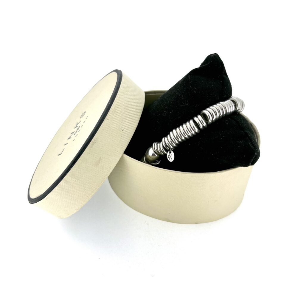 Genuine Links of London oval box showing storage wear