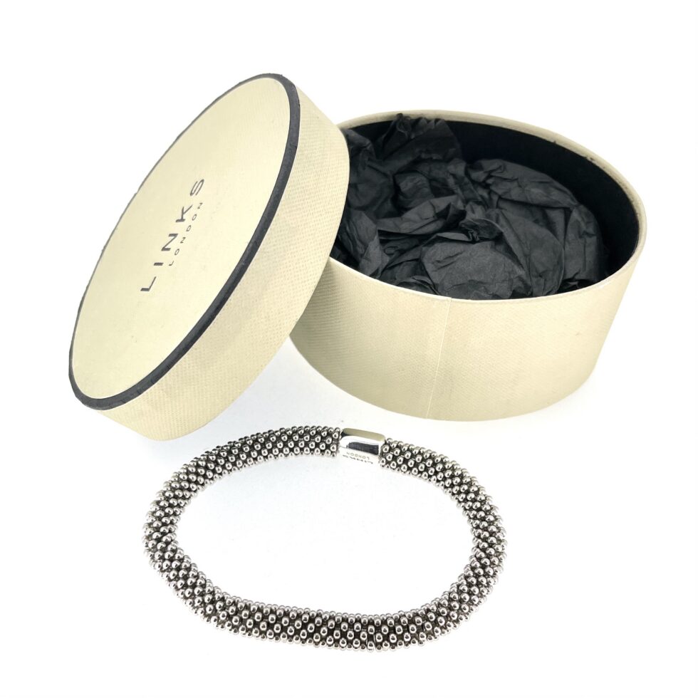 Links of London 17cm elasticated silver bracelet