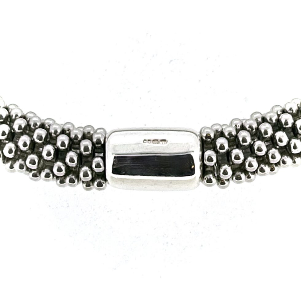 Vintage sterling silver Effervescence bracelet laid flat