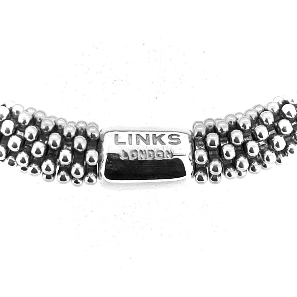 Sterling silver star bead bracelet with Links of London fitting