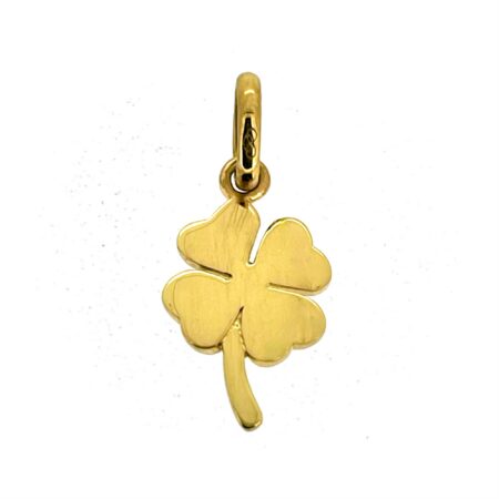 Polished silver four leaf clover charm for Sweetie bracelet
