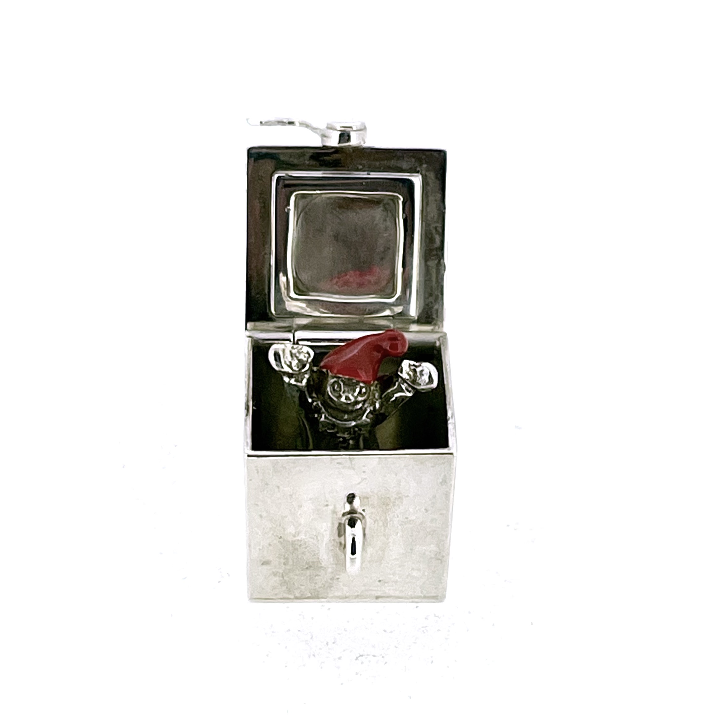 Vintage Links of London toy box charm with winding handle