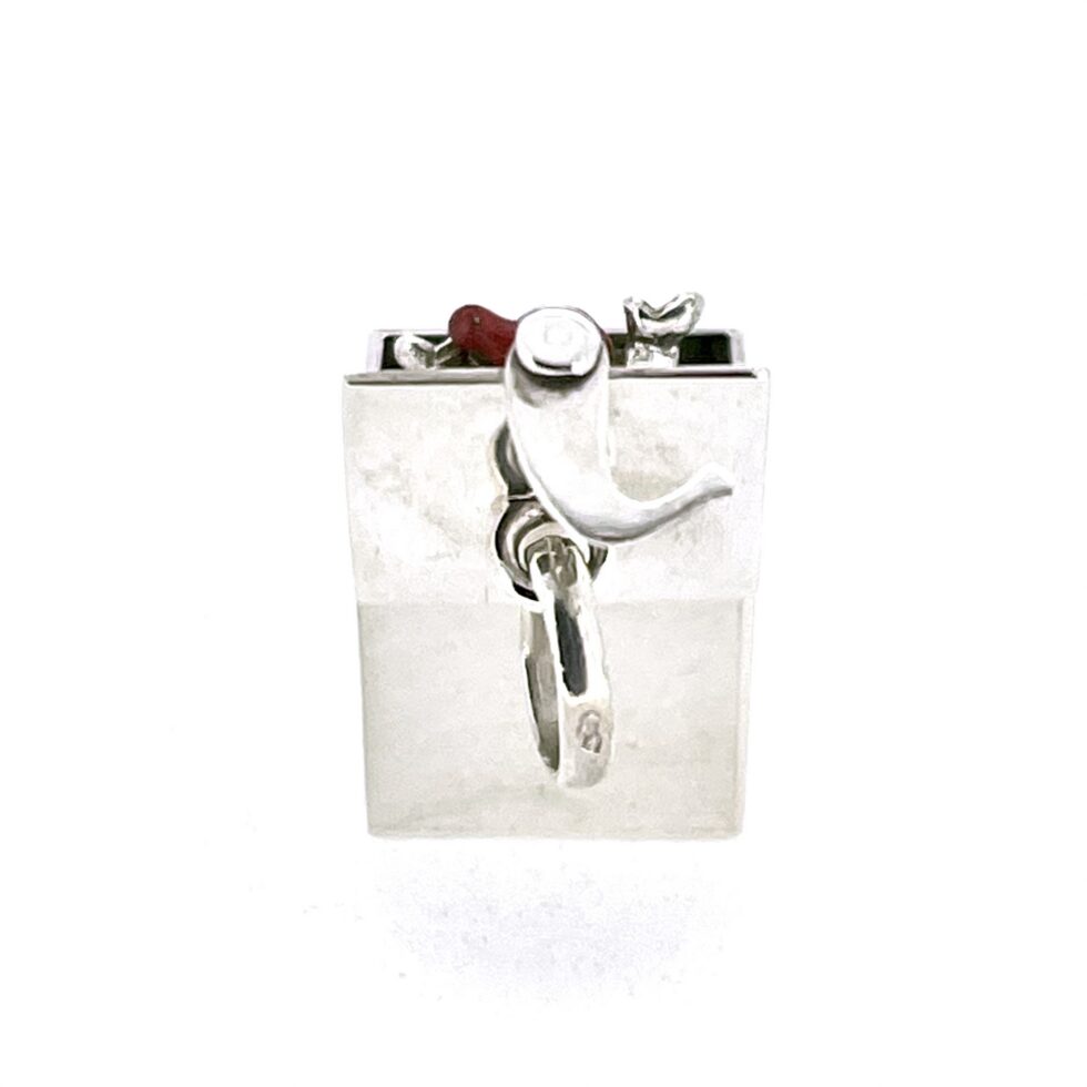 Links of London Jack in the Box charm showing spring loaded figure
