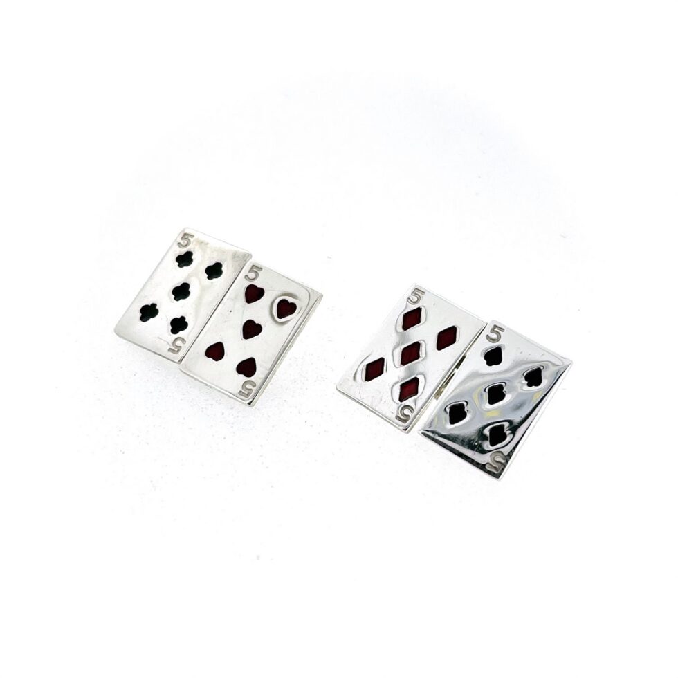 Vintage Links of London chain cufflinks angled view