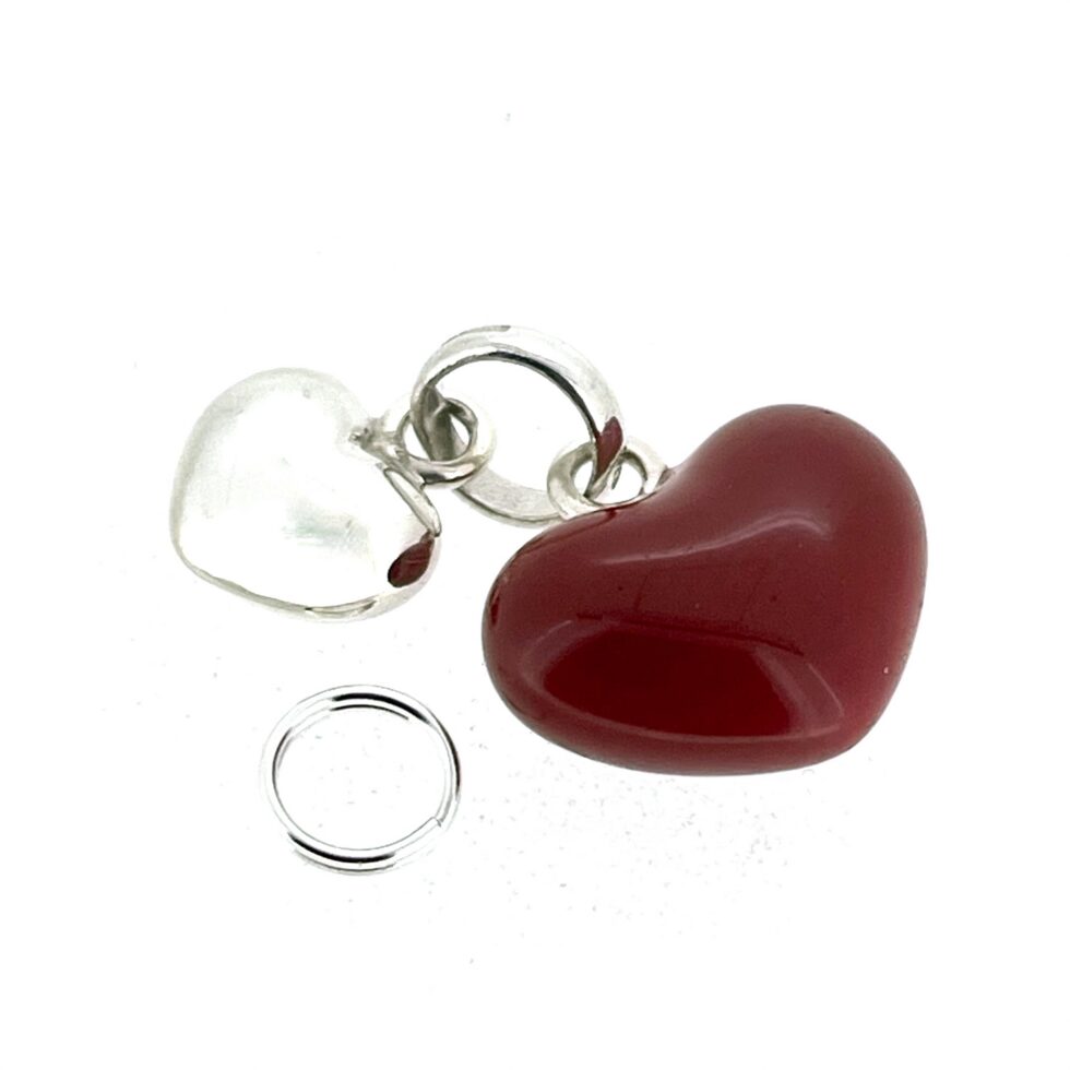 Vintage red enamel Links of London love charm