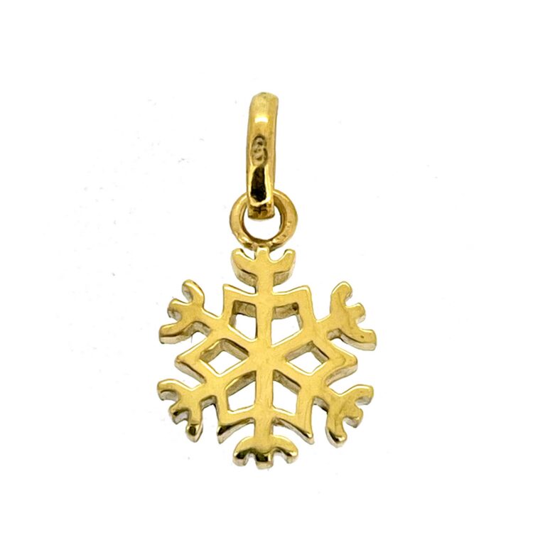 Vintage Links of London 18ct gold plated snowflake charm