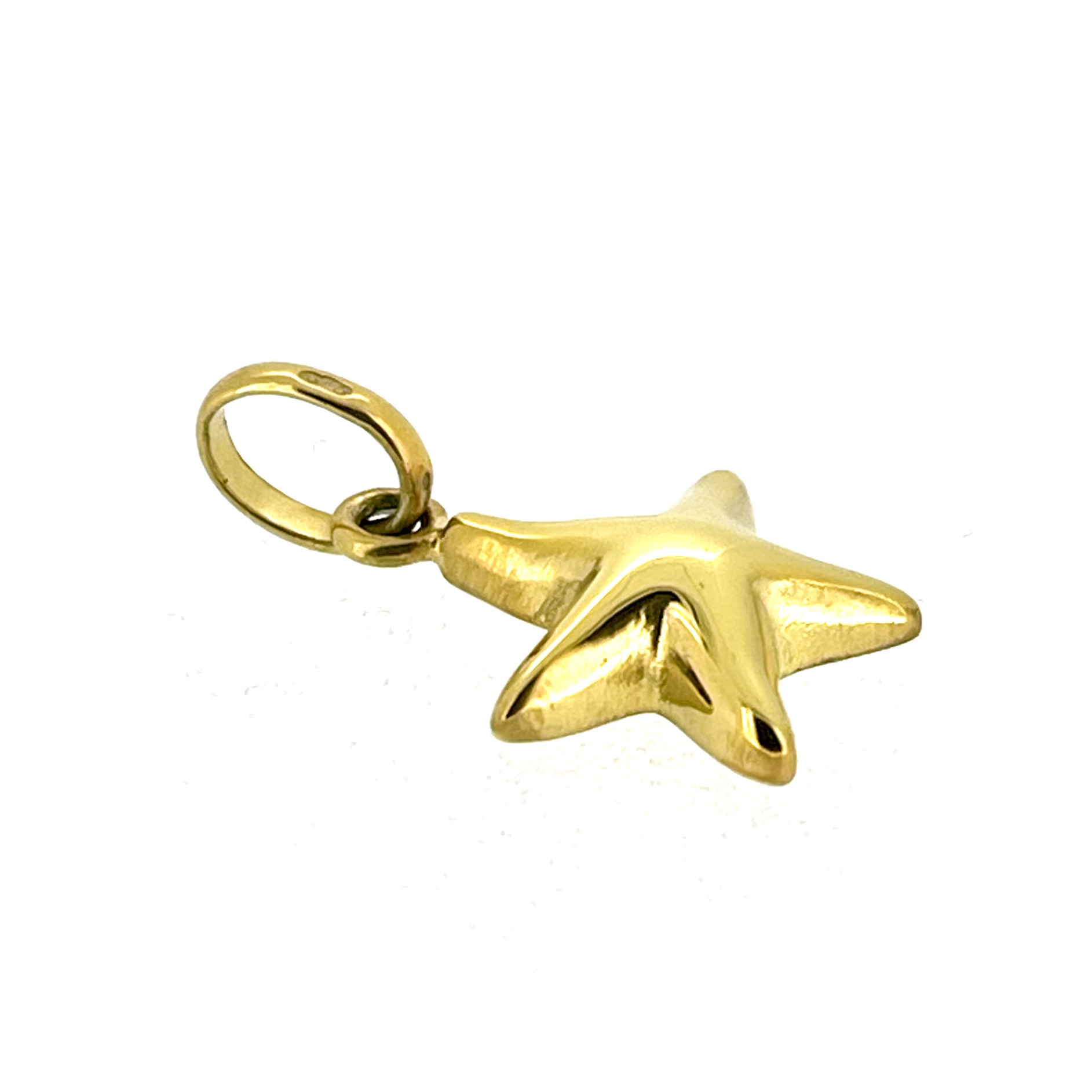 18ct gold plated sterling silver starfish charm