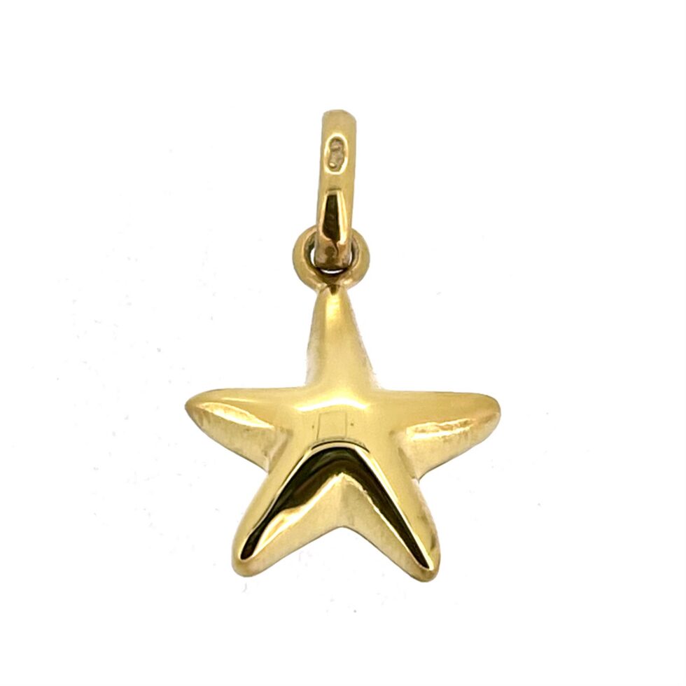 Vintage gold starfish charm with polished finish