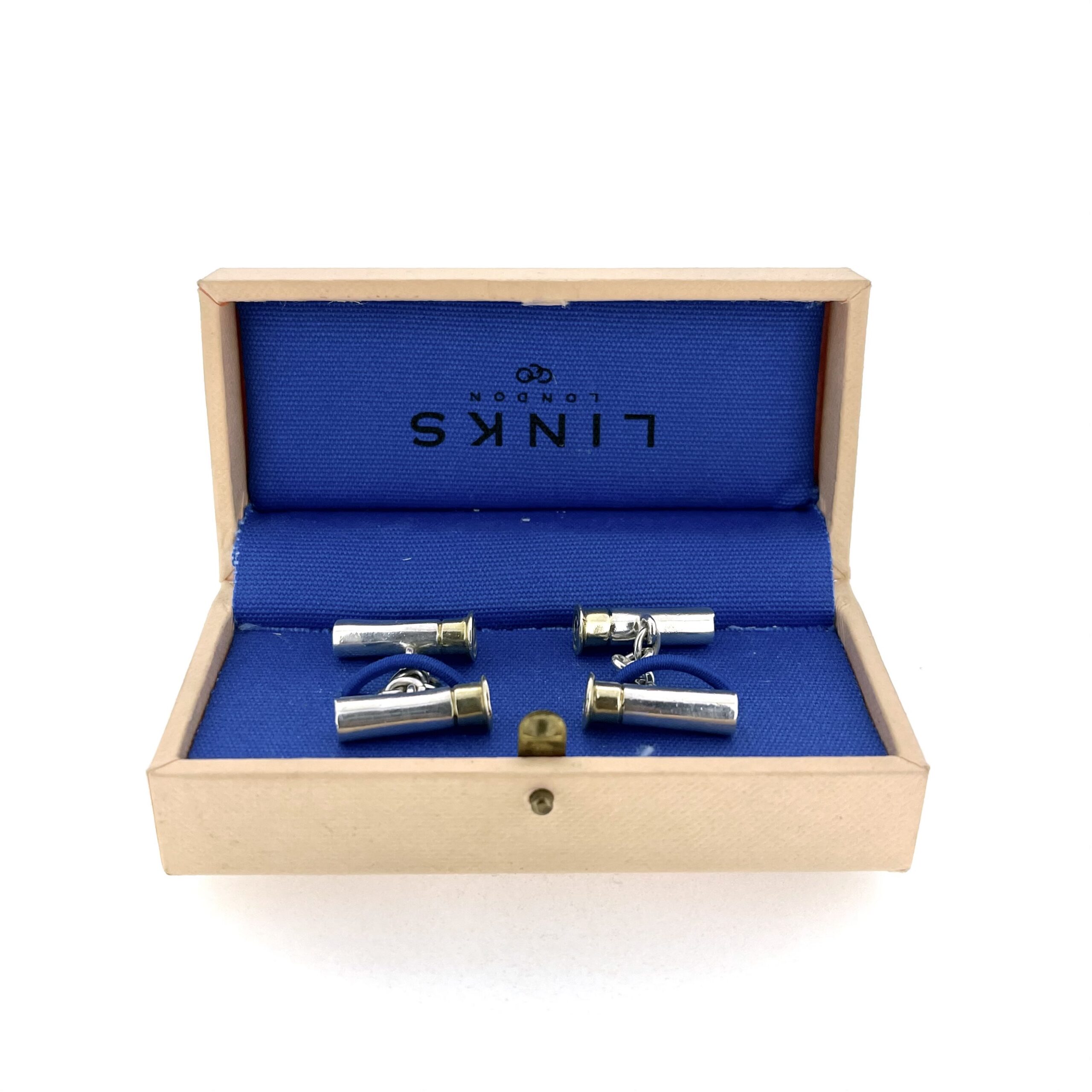 Vintage Links of London 12 Bore Cartridge Cufflinks sterling silver