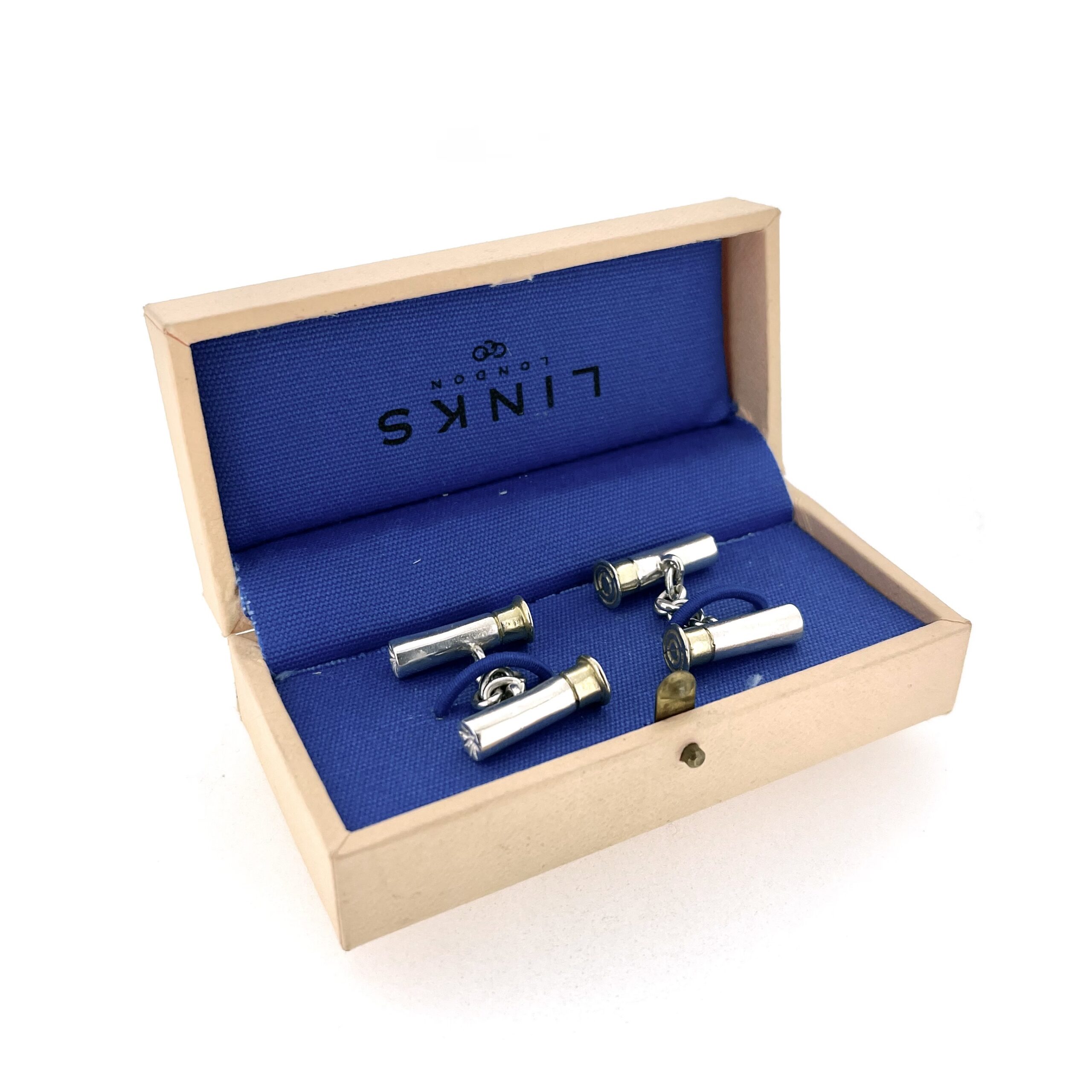 Vintage Links of London cartridge cufflinks with original box