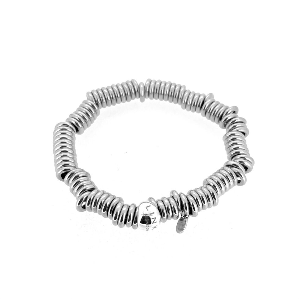 Classic Sweetie bracelet with polished sterling silver rings
