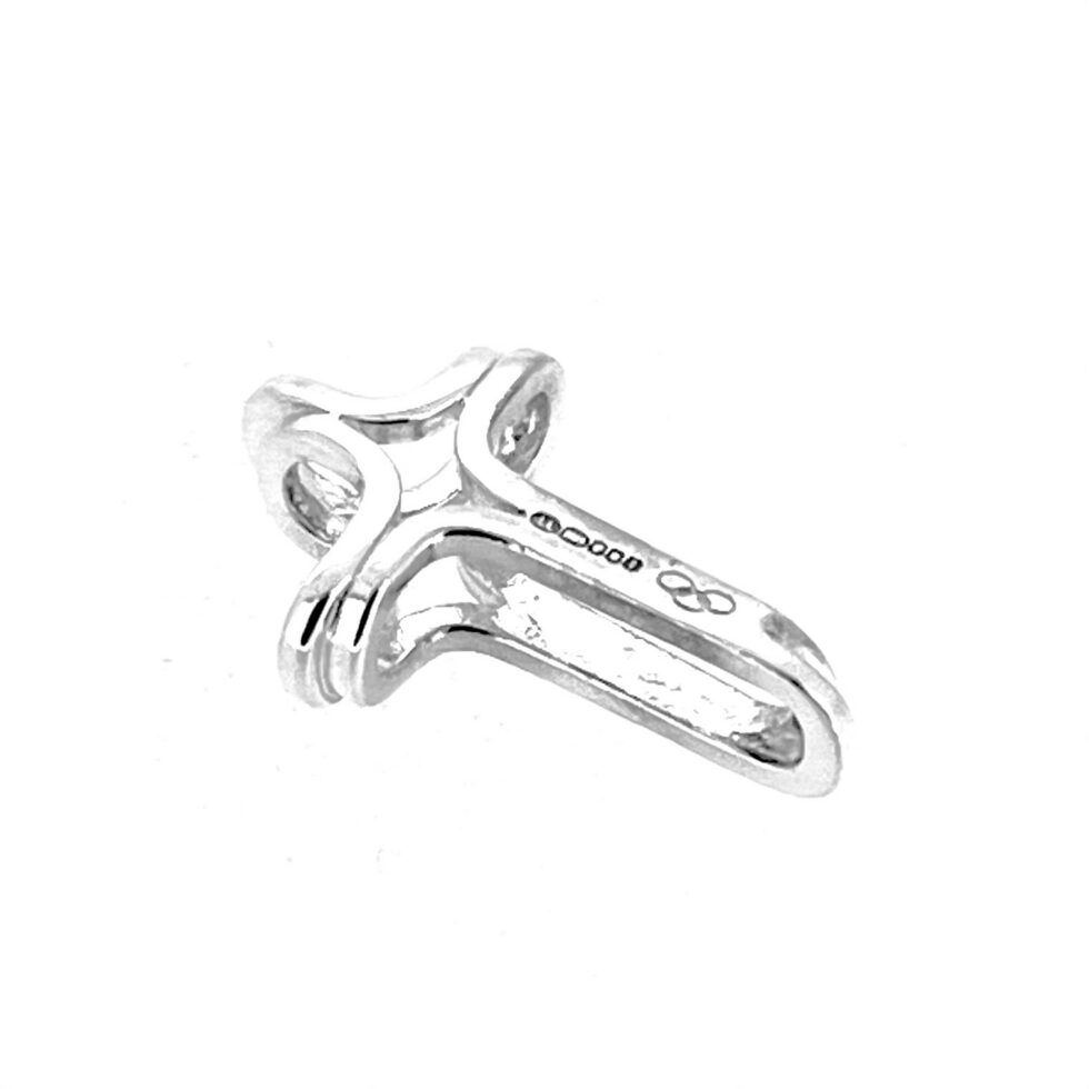 Double Cross Pendant showing intersecting open forms