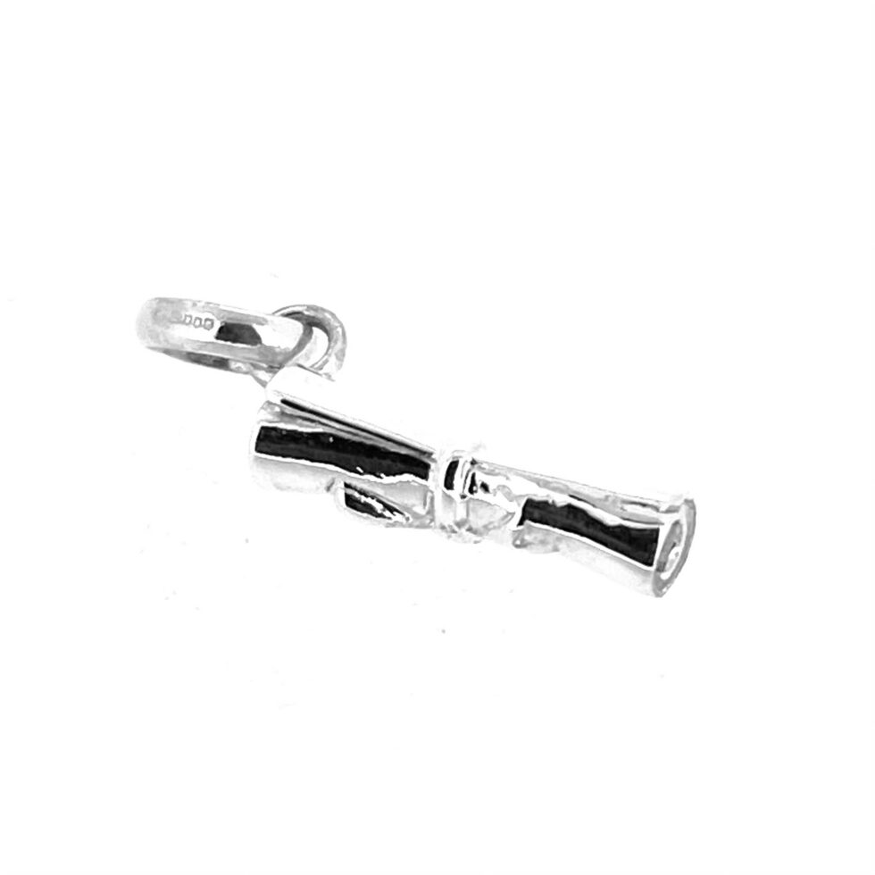 Vintage graduation charm with professionally removed enamel
