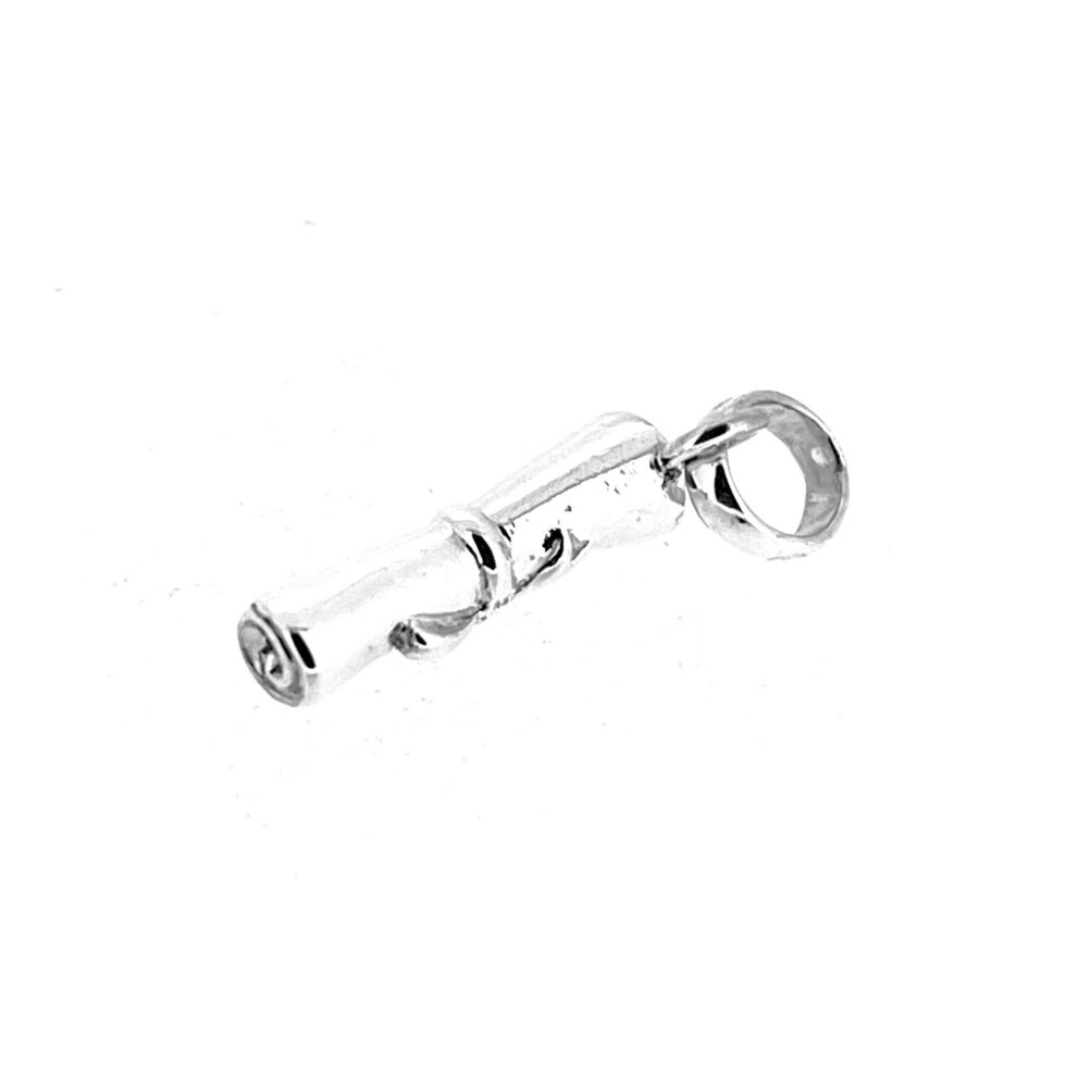 Polished silver graduation certificate charm