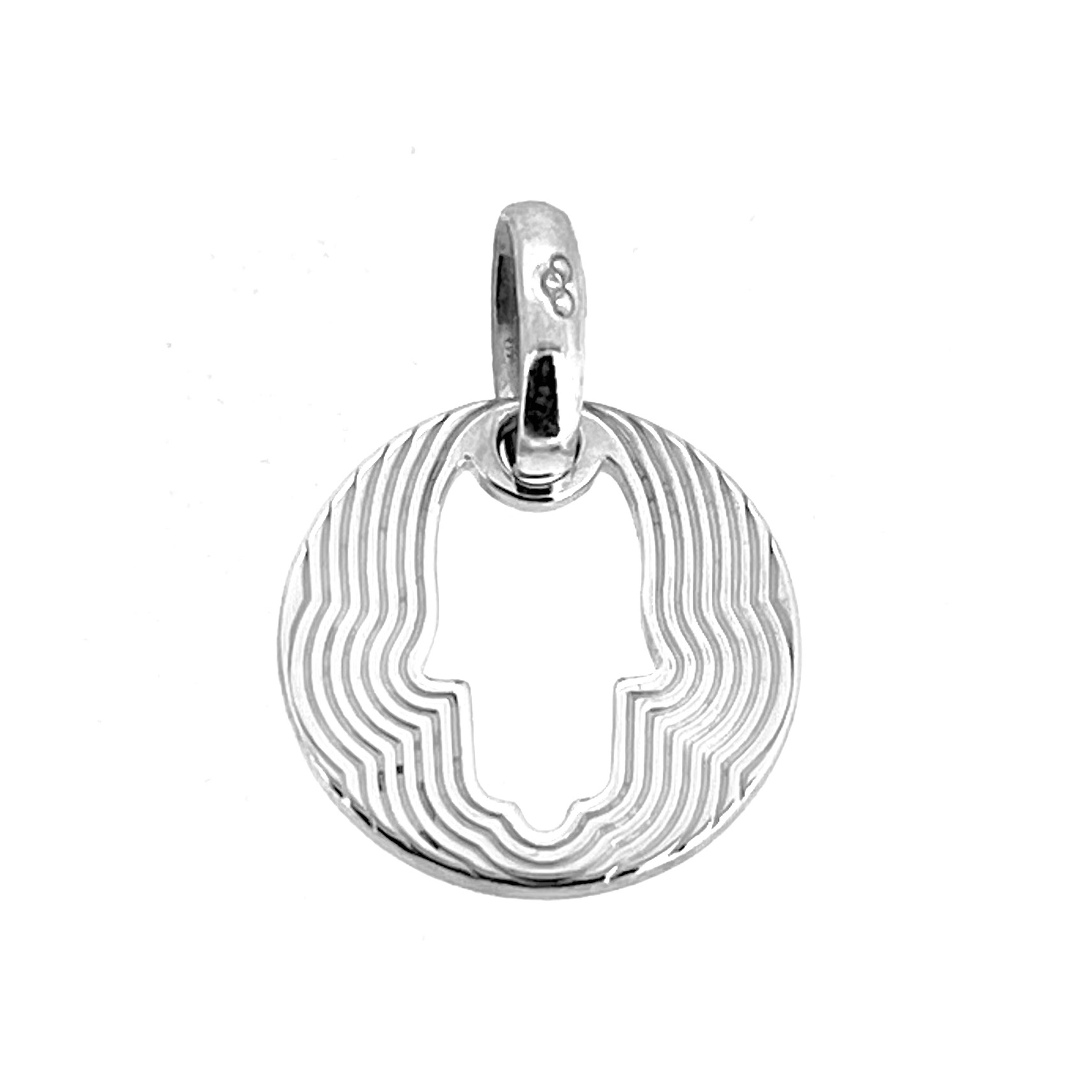 Vintage Links of London Hand of Fatima Hamsa Disc Charm sterling silver