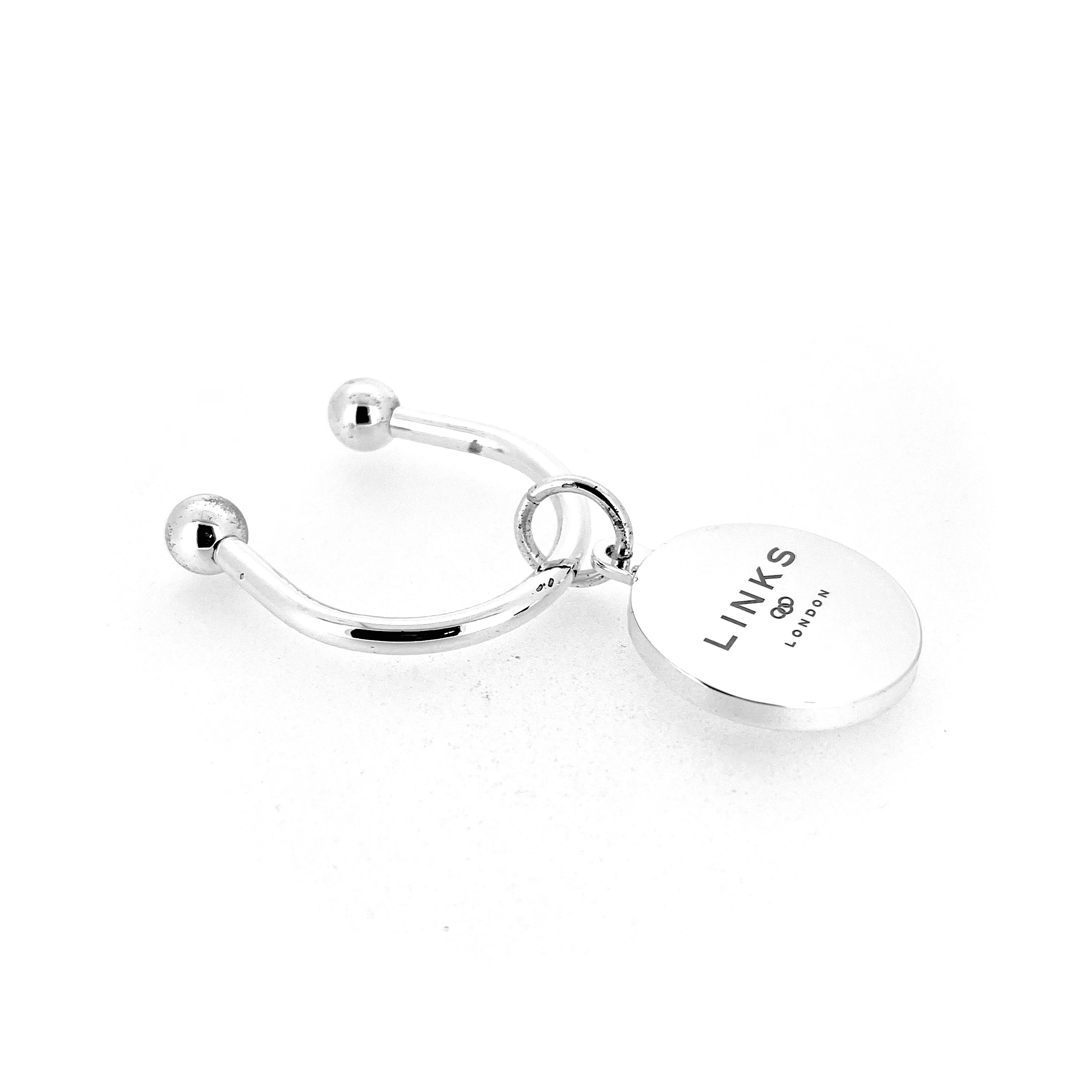 Links of London round tag keyring with screwball fitting