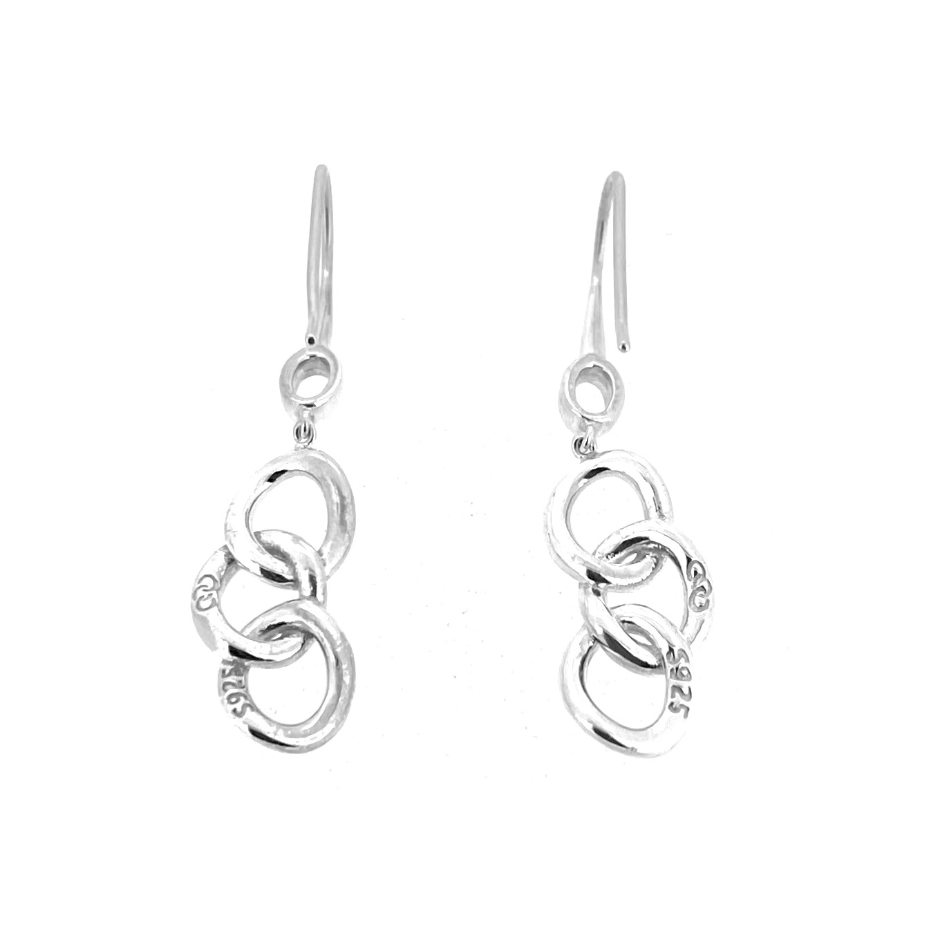 Sterling silver long drop earrings by Links of London