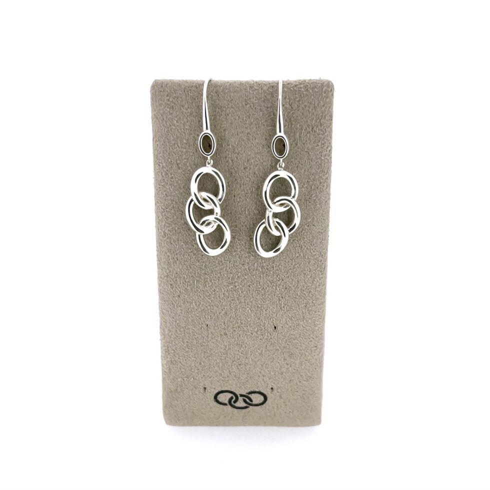 Sterling silver Links of London logo style earrings