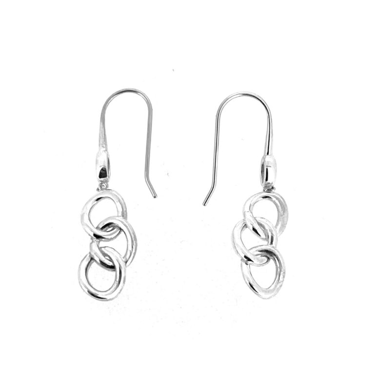 Links of London three link drop earrings front view