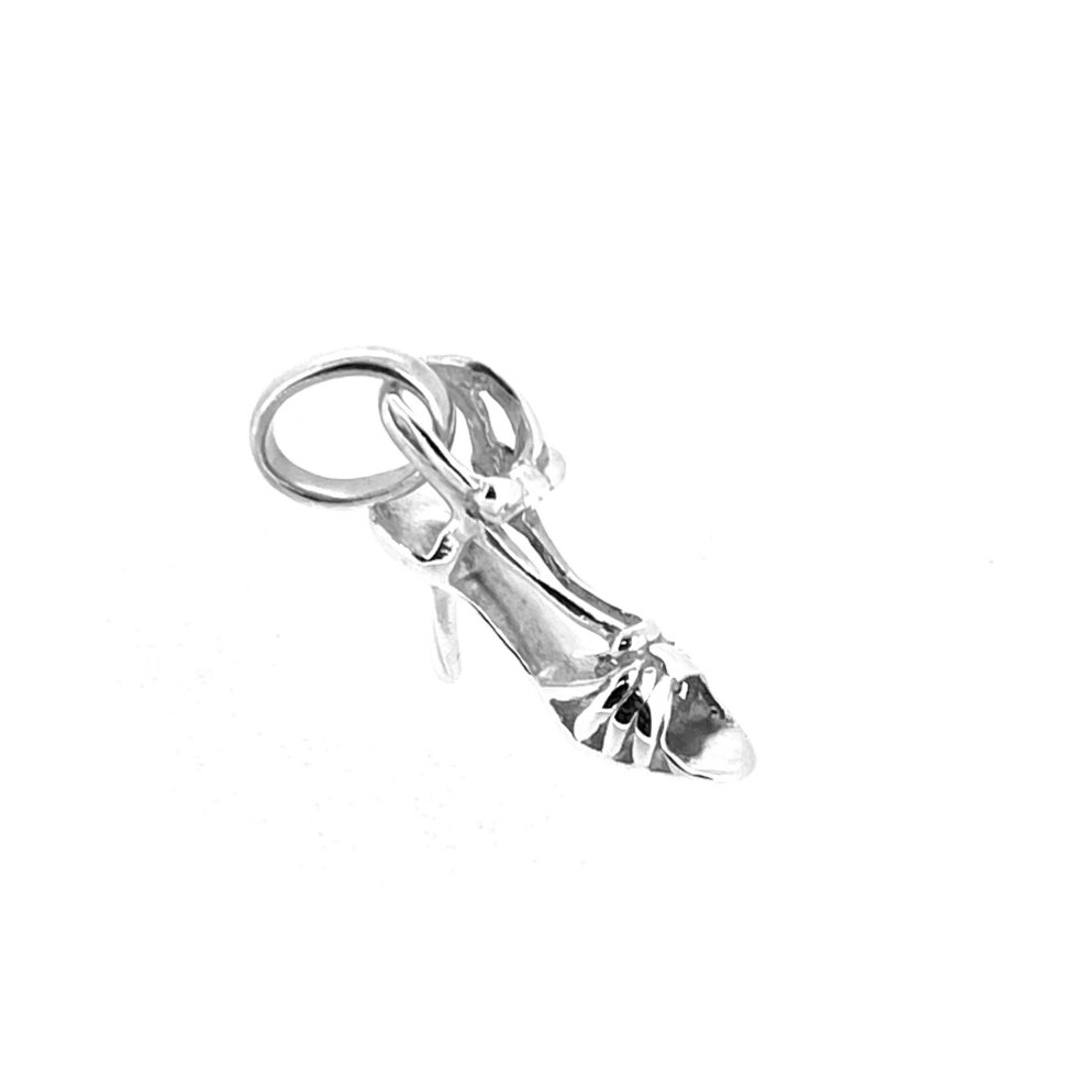 Sterling silver ladies high heel shoe charm