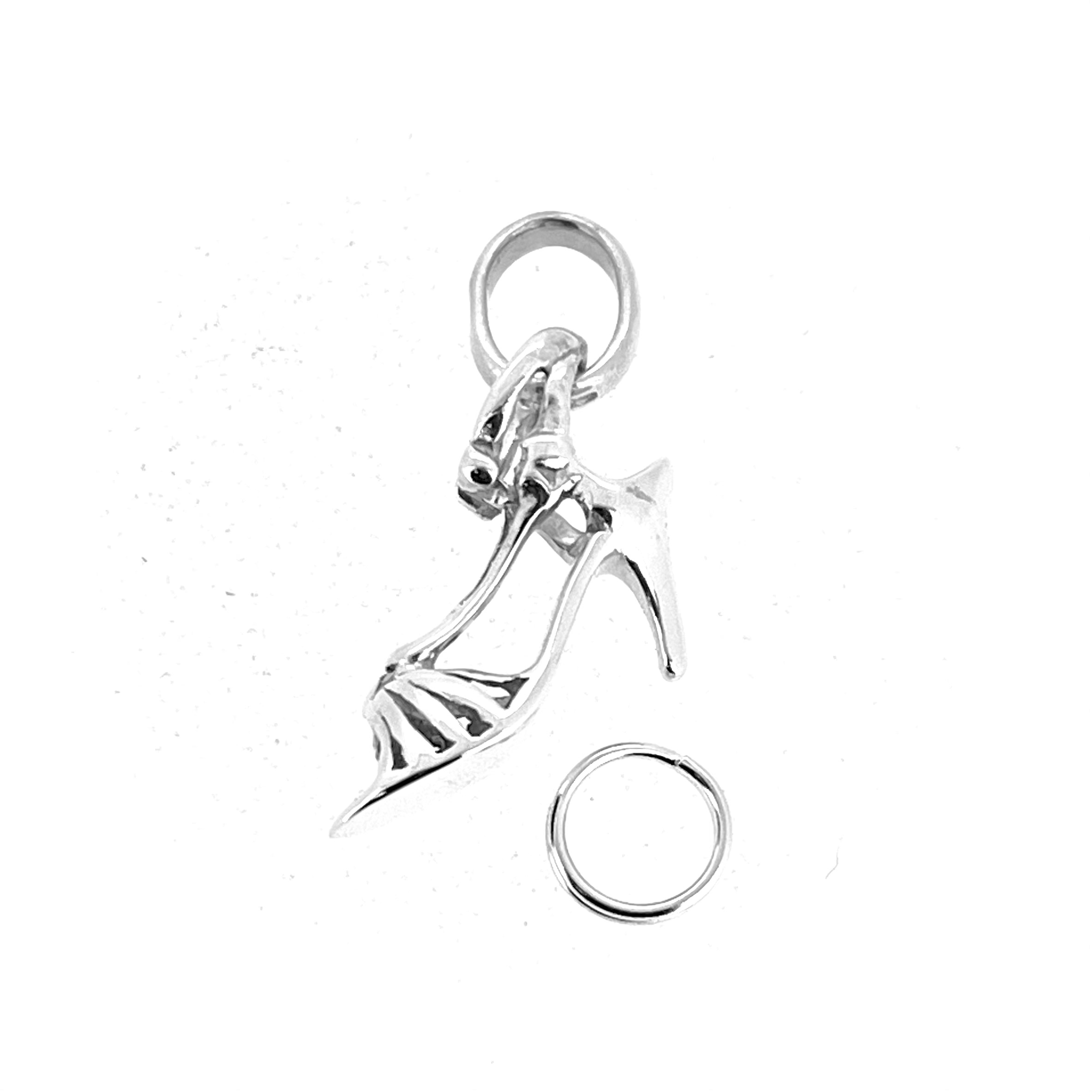 Links of London silver strappy high heel charm