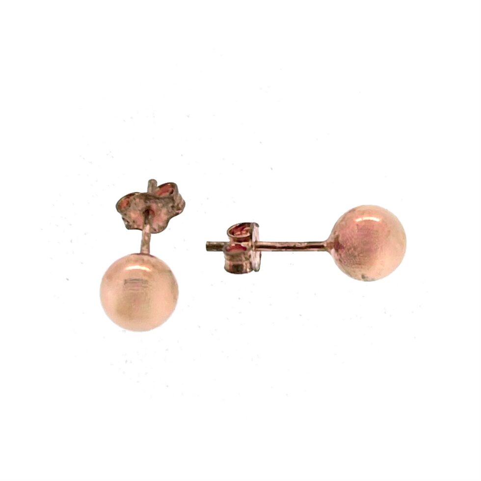 Vintage Links of London 6mm rose gold ball stud earrings