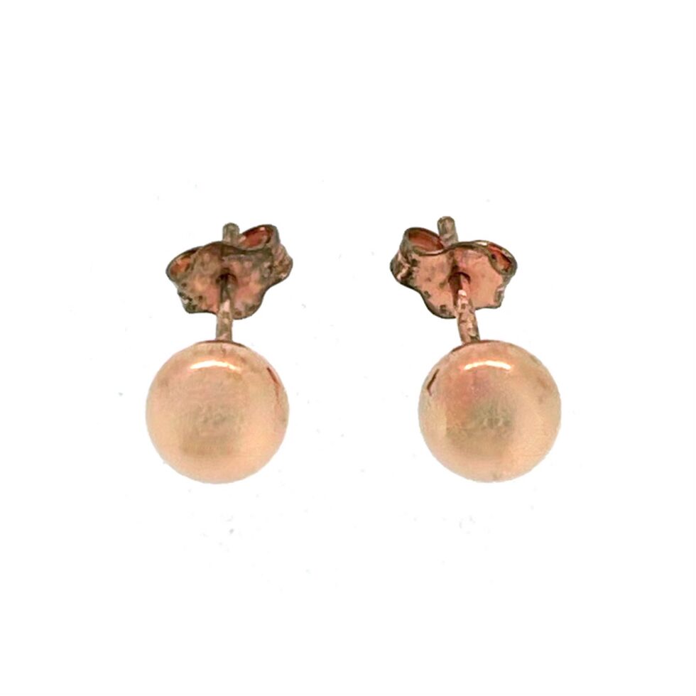 Rose gold plated Links of London ball studs with vintage patina