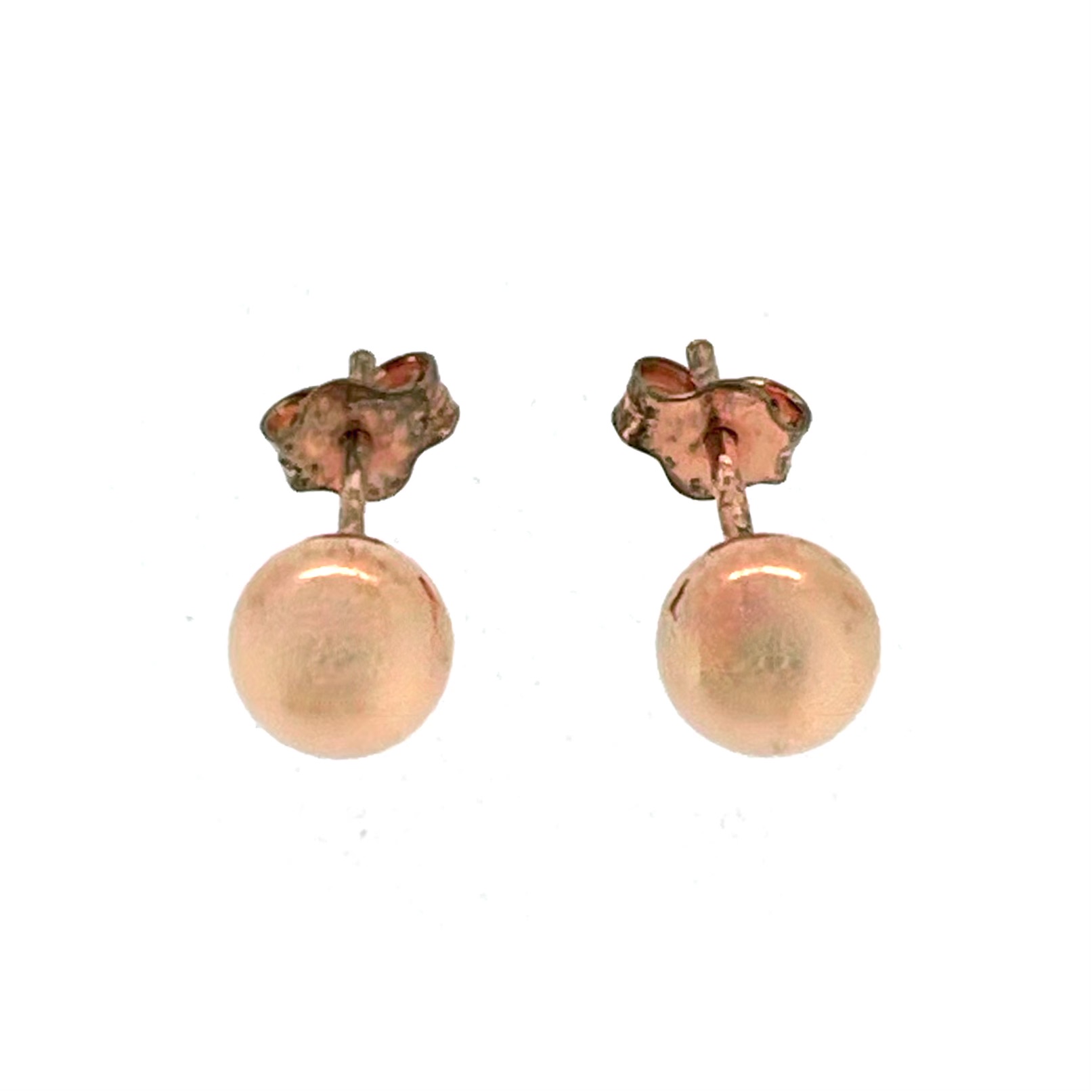 Rose gold plated Links of London ball studs with vintage patina