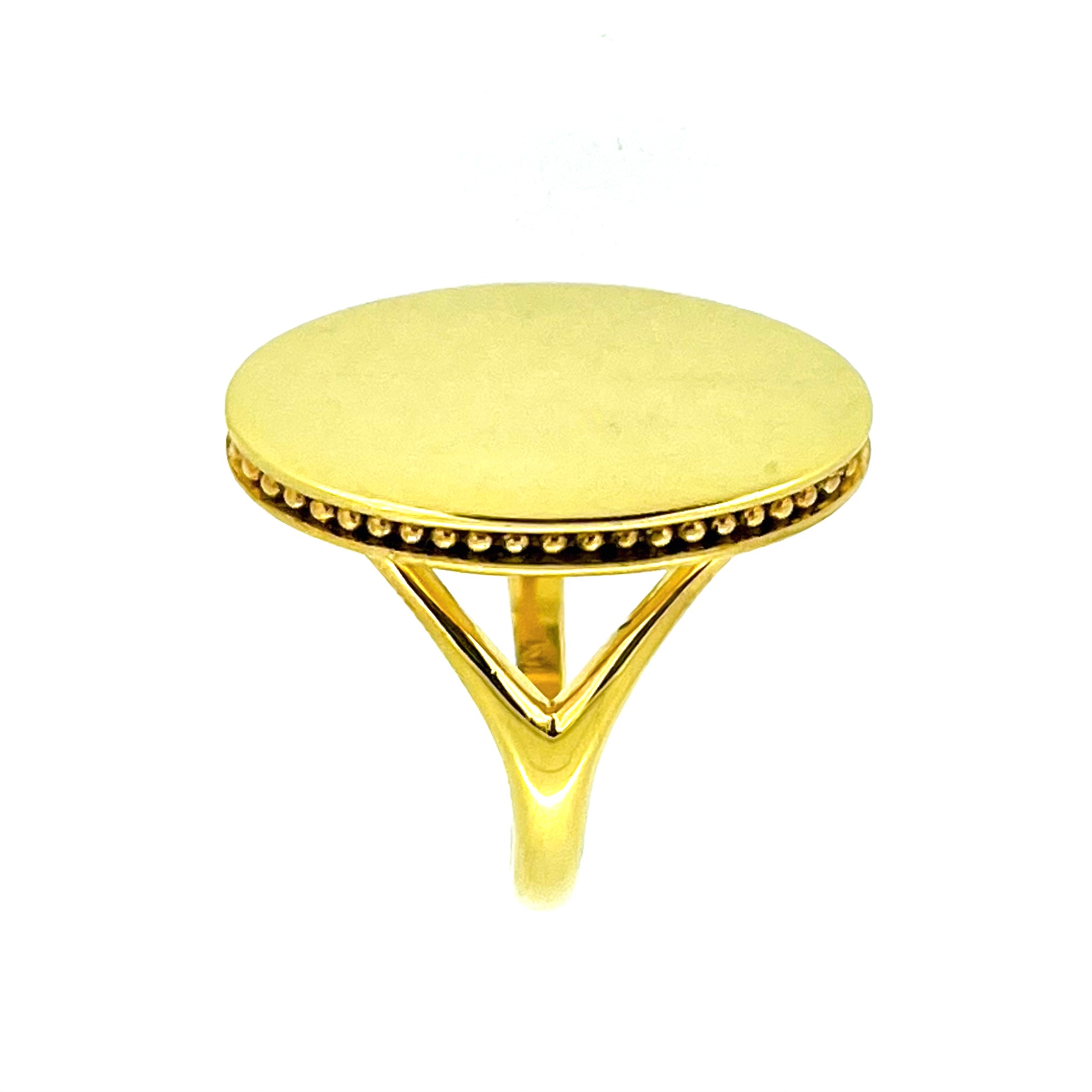 Links of London sterling silver ring with renewed gold finish