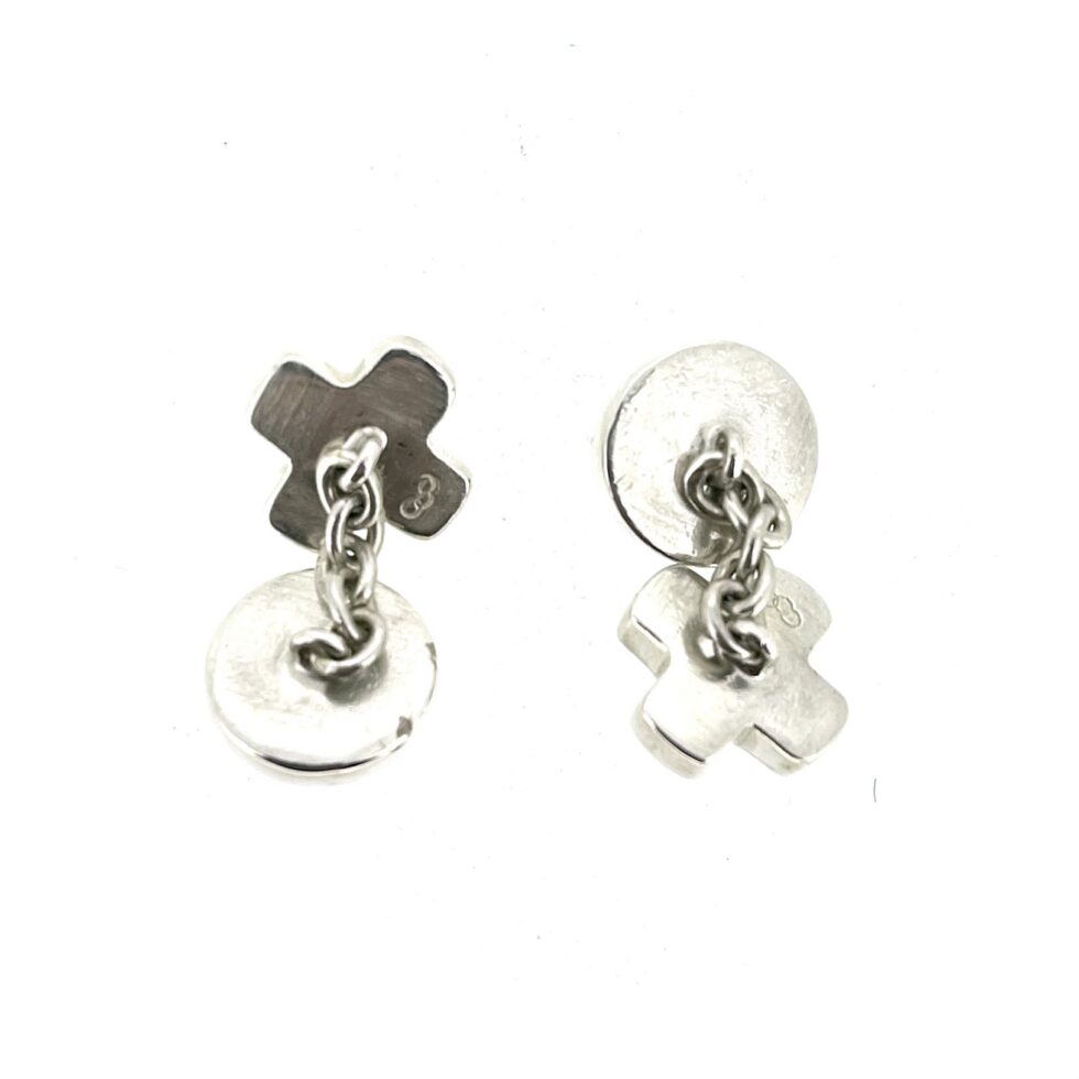 Links of London 14mm cross cufflink with amethyst centre