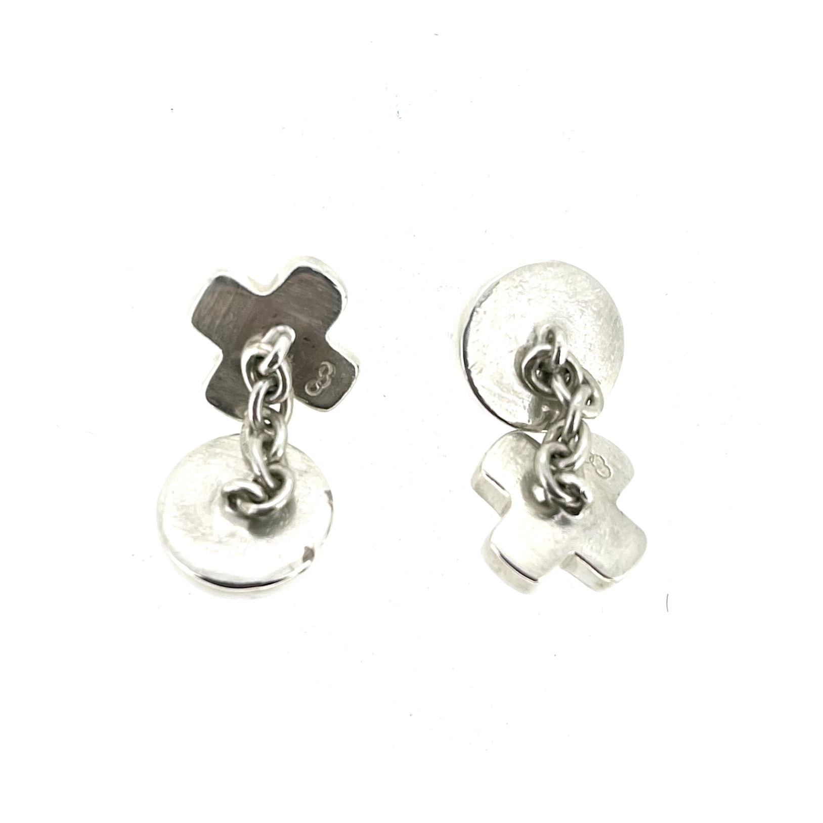 Links of London 14mm cross cufflink with amethyst centre