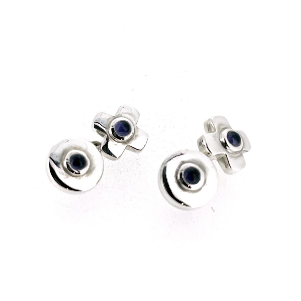 Sterling silver Links of London amethyst chain cufflinks