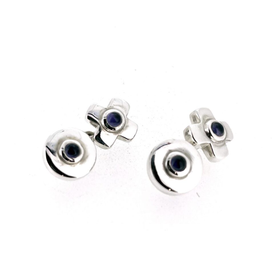 Sterling silver Links of London amethyst chain cufflinks