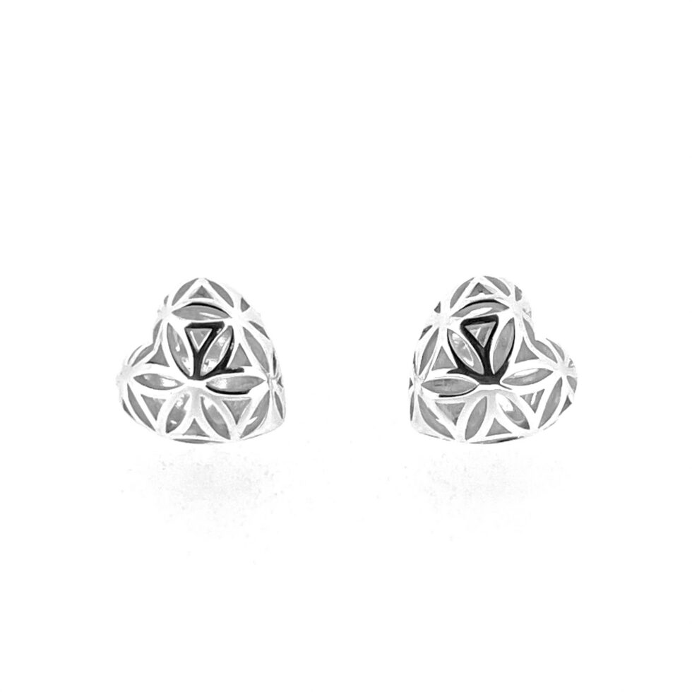 Pierced heart earrings by Links of London front view