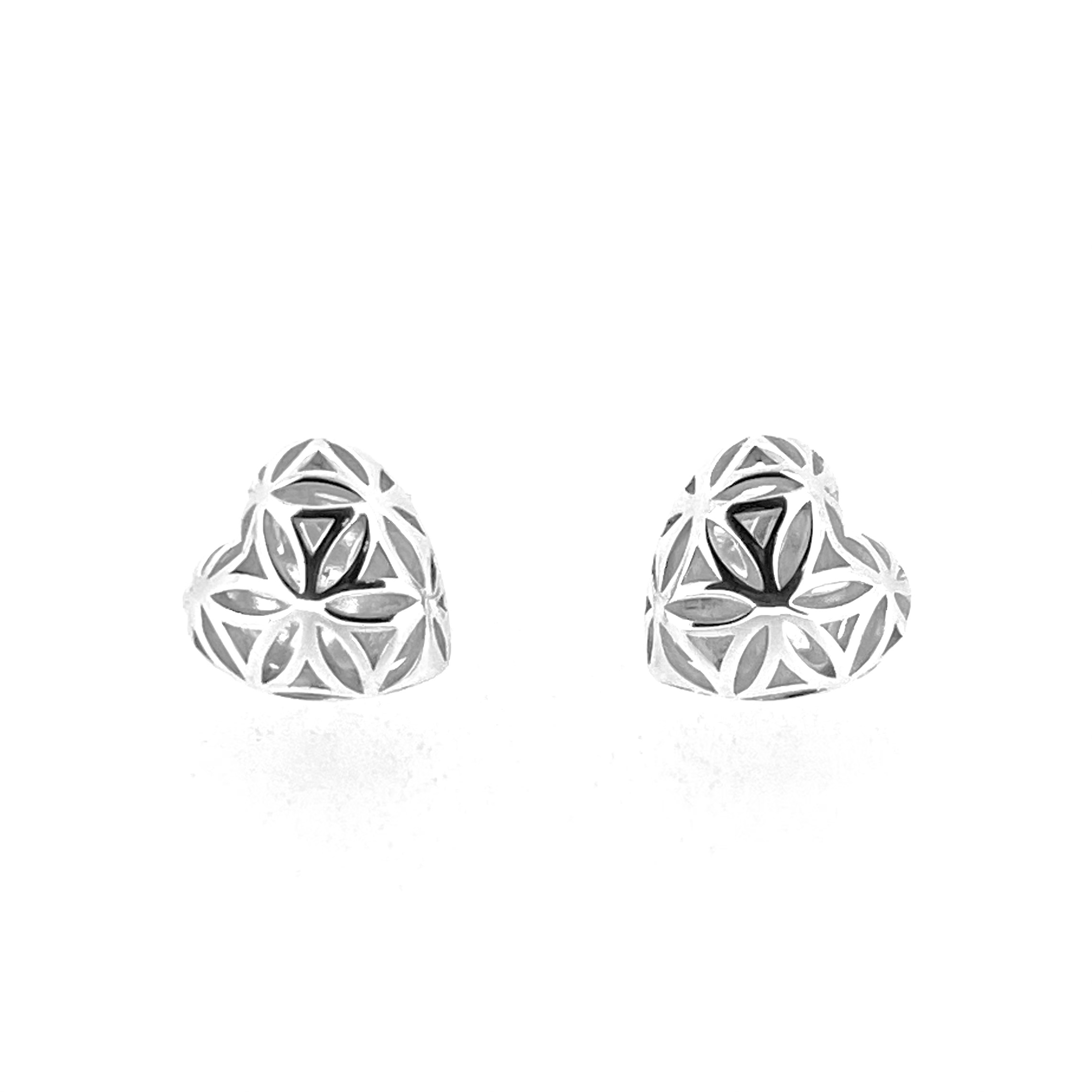 Pierced heart earrings by Links of London front view