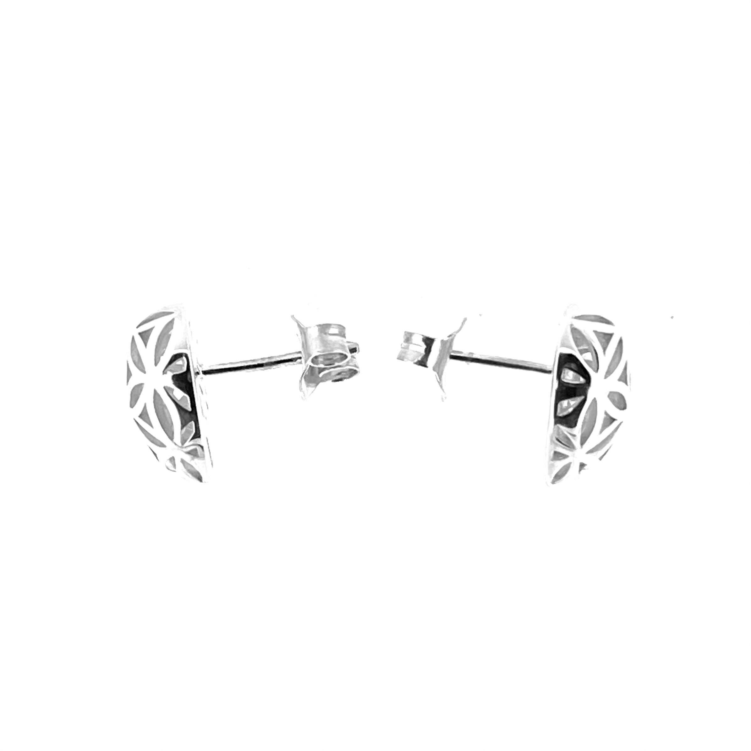 Links of London sterling silver openwork heart earrings