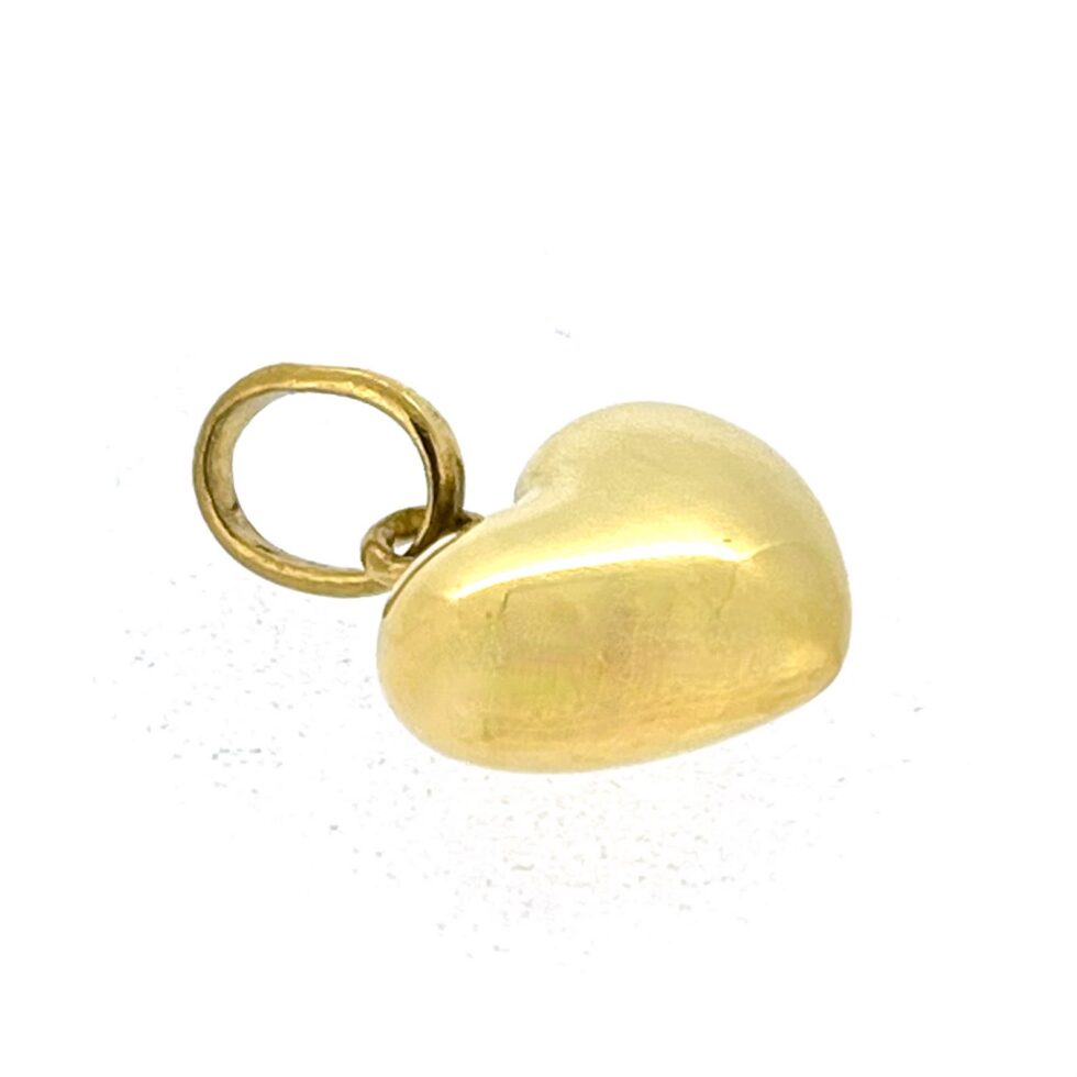 Gold plated Links of London heart charm with rounded profile