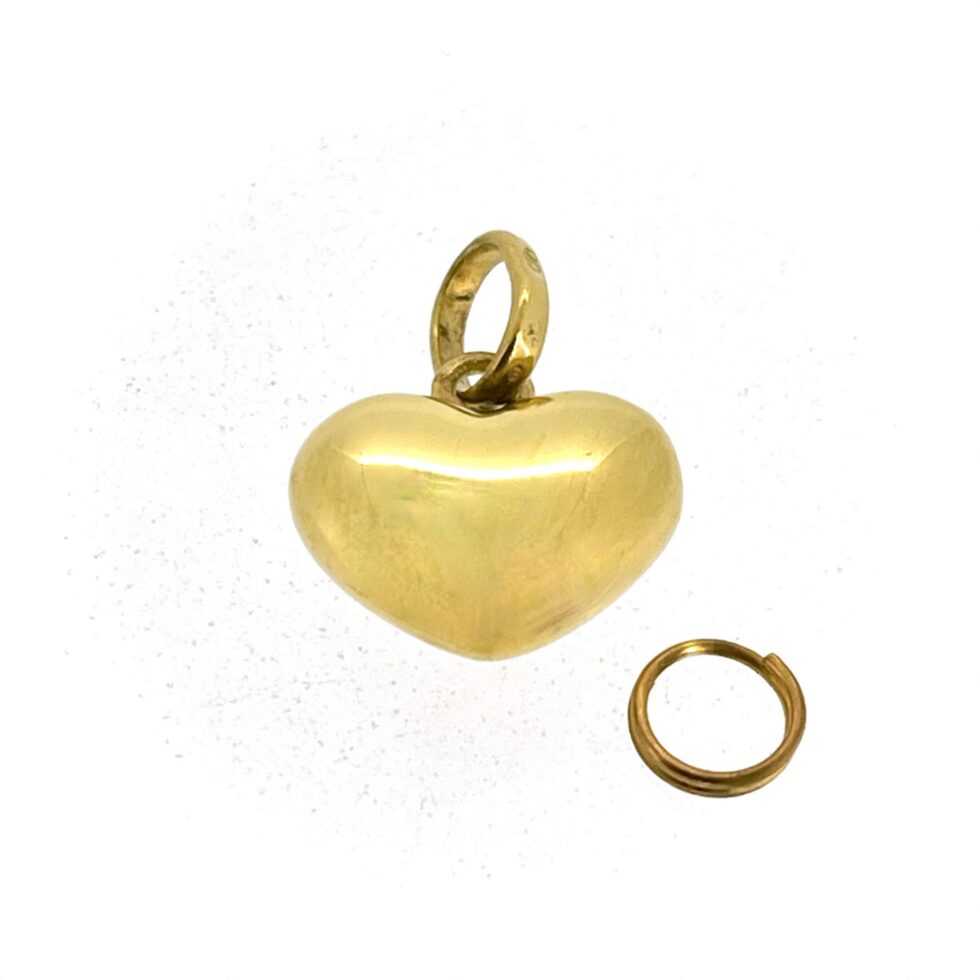 Vintage gold plated sterling silver Puffed Heart Charm