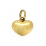 Rounded Links of London heart charm in polished yellow gold finish